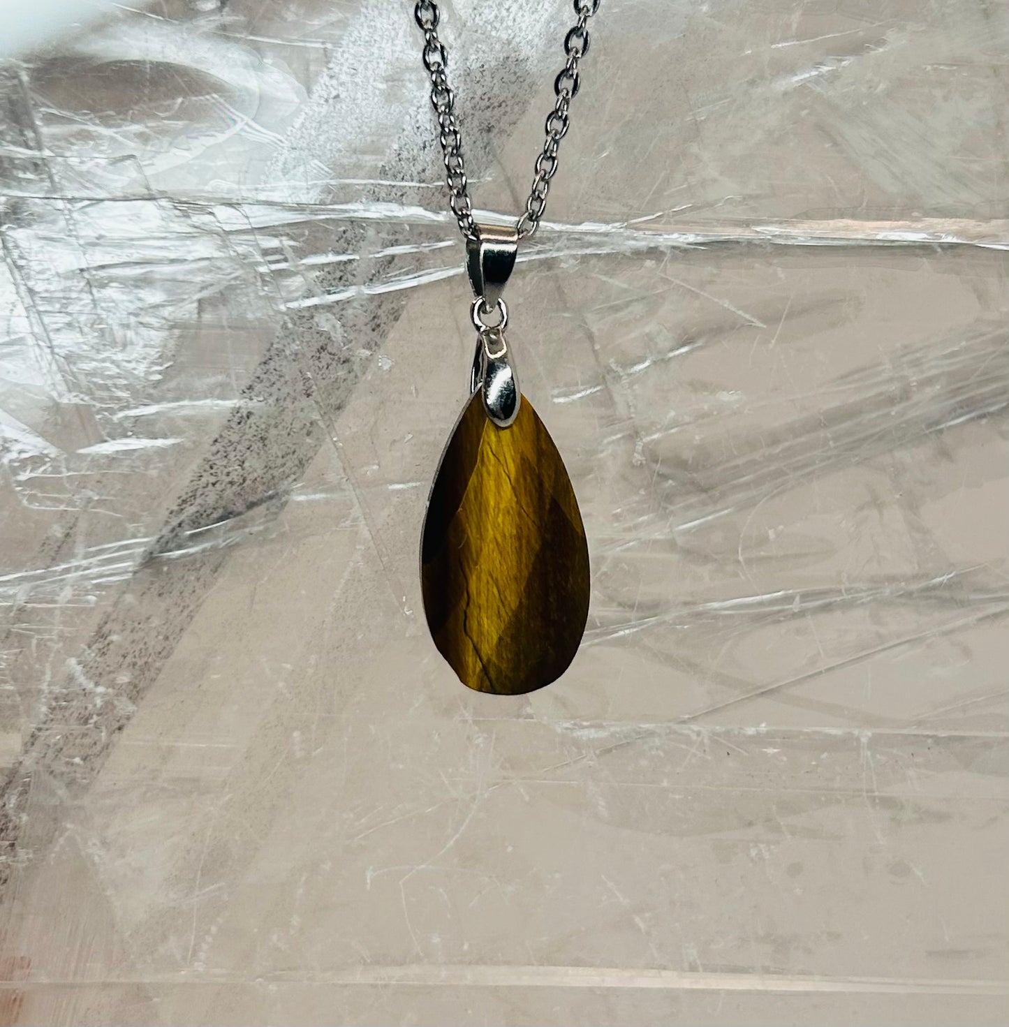 Tigers Eye Faceted Pendants