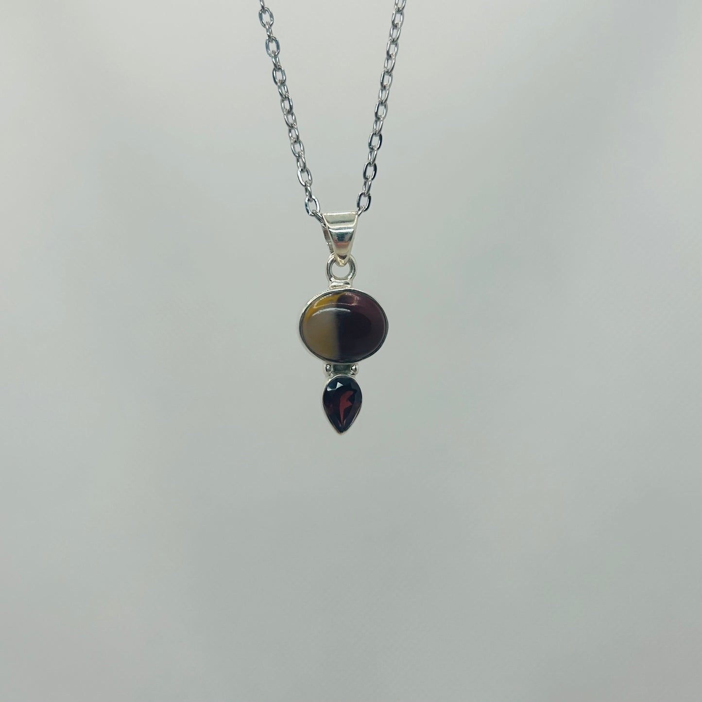 Mookaite & Garnet Pendant