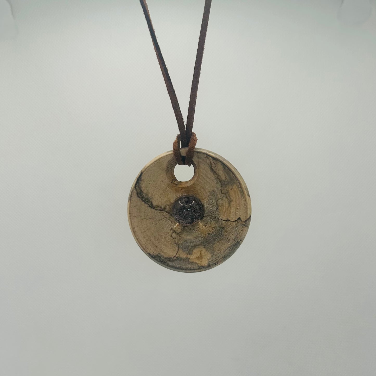 Garden Quartz Wooden Worry Pendant