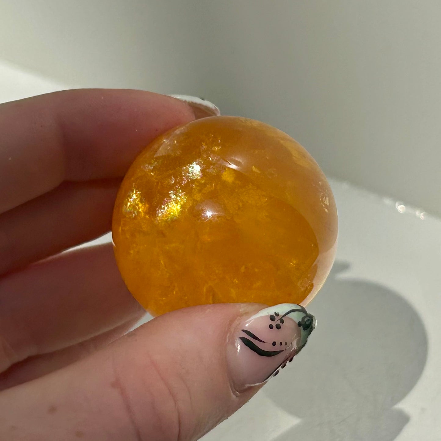 Yellow Fluorite & Mica Mini Sphere