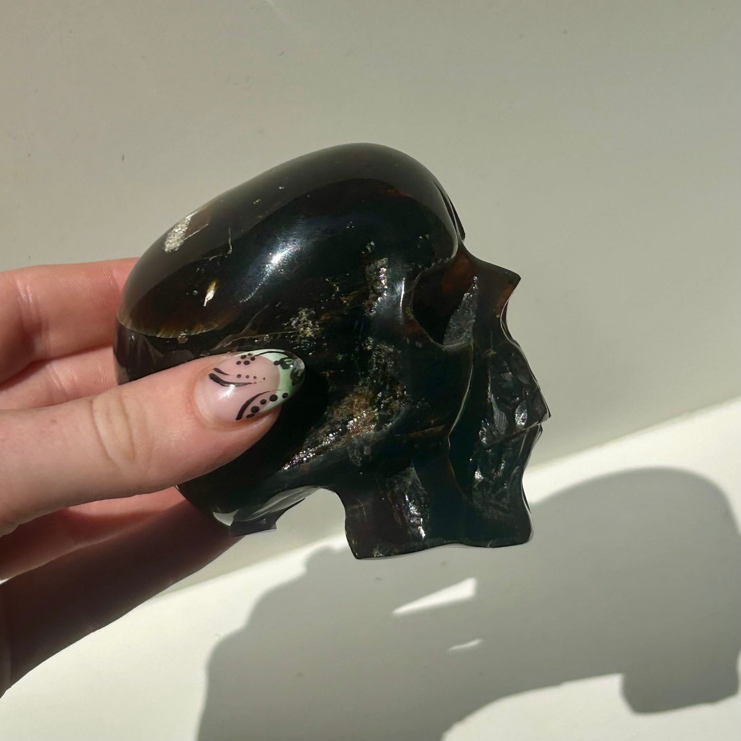 Amber Skull Carvings