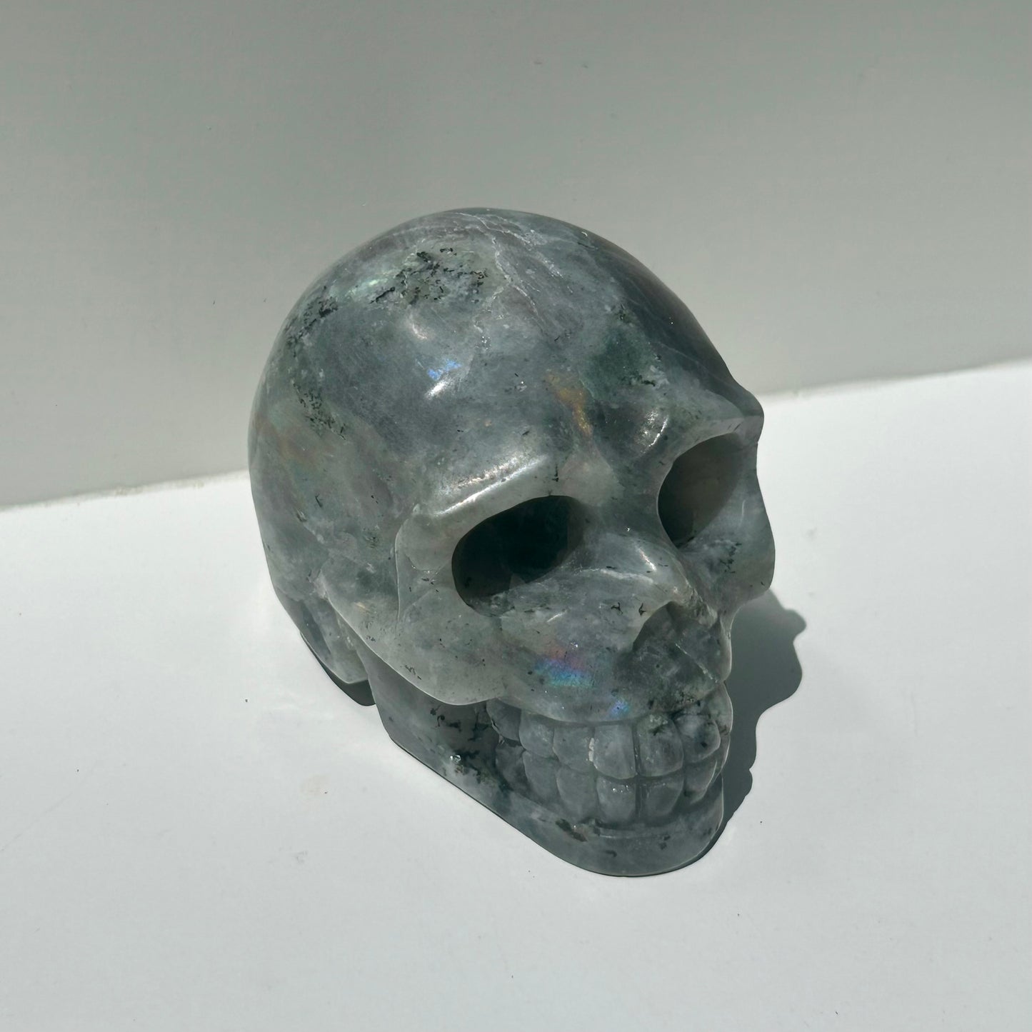 Labradorite Skull Carving