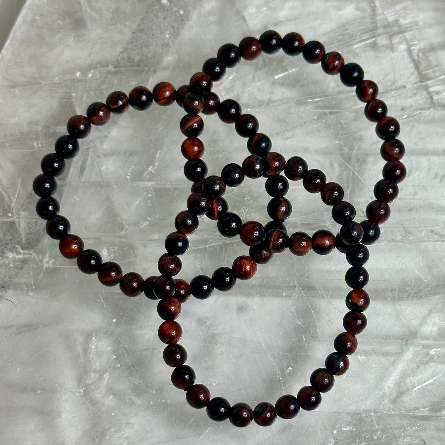 Red Tigers Eye 6mm Bracelets