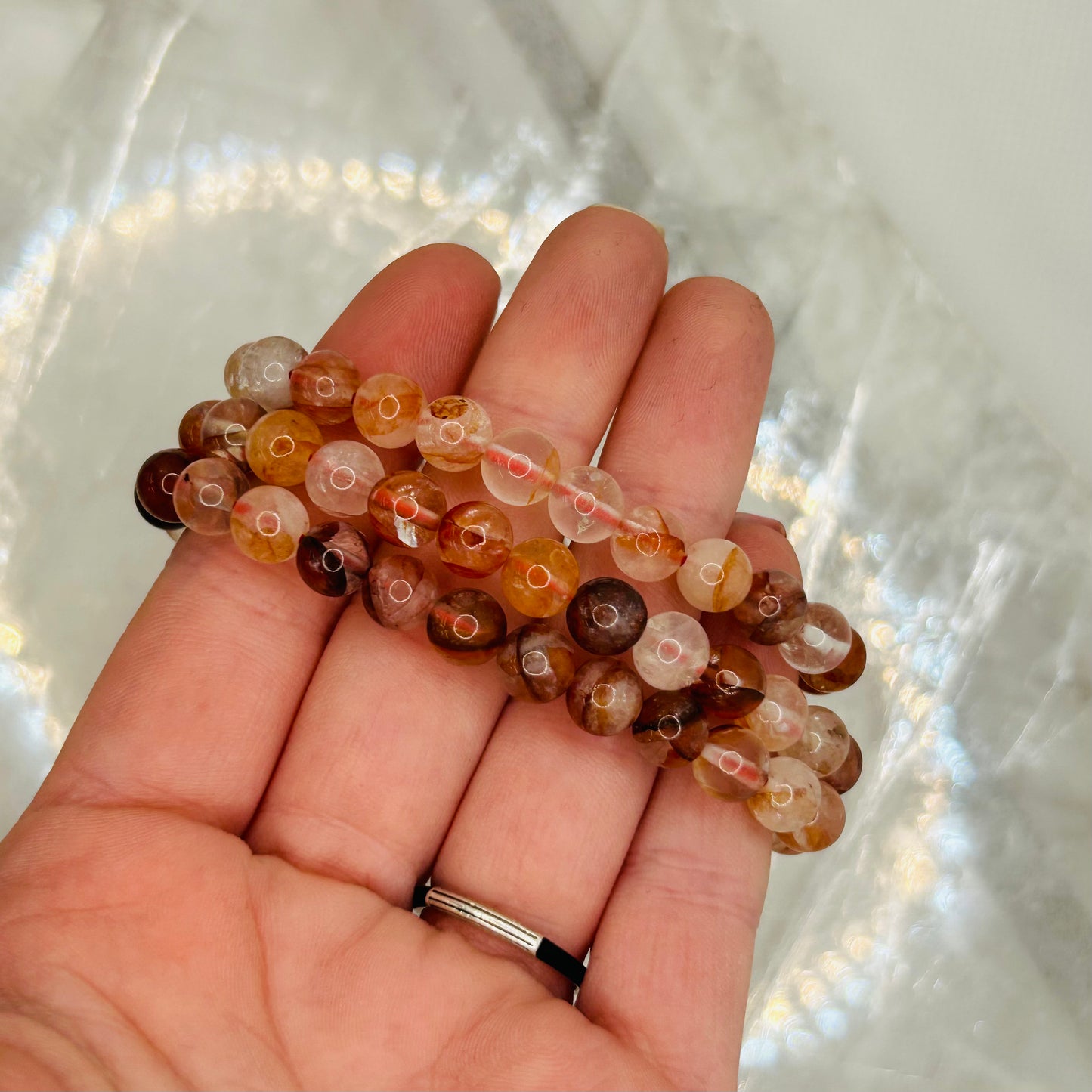 Fire Quartz 6mm Bracelet