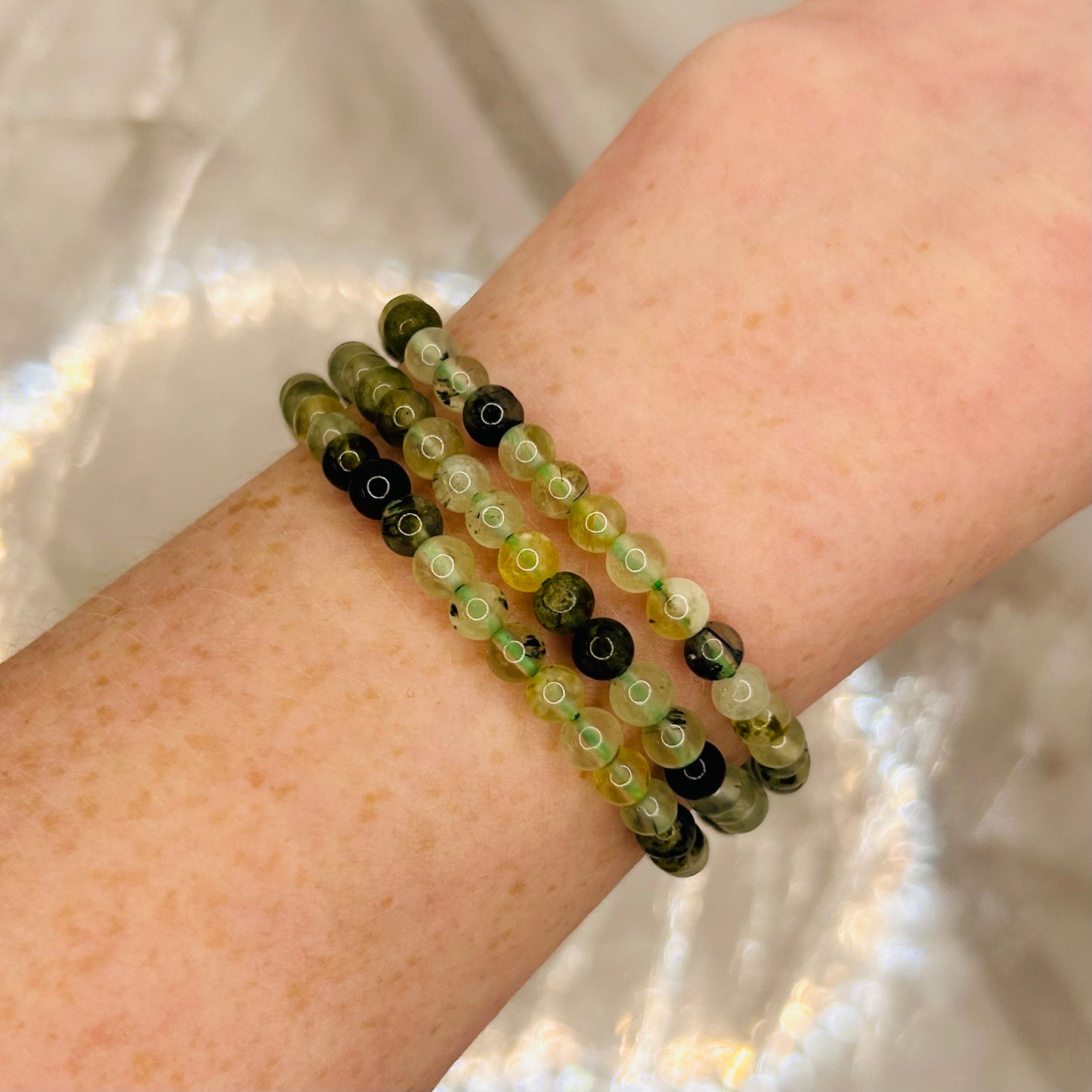 Prehnite 4mm Bracelet