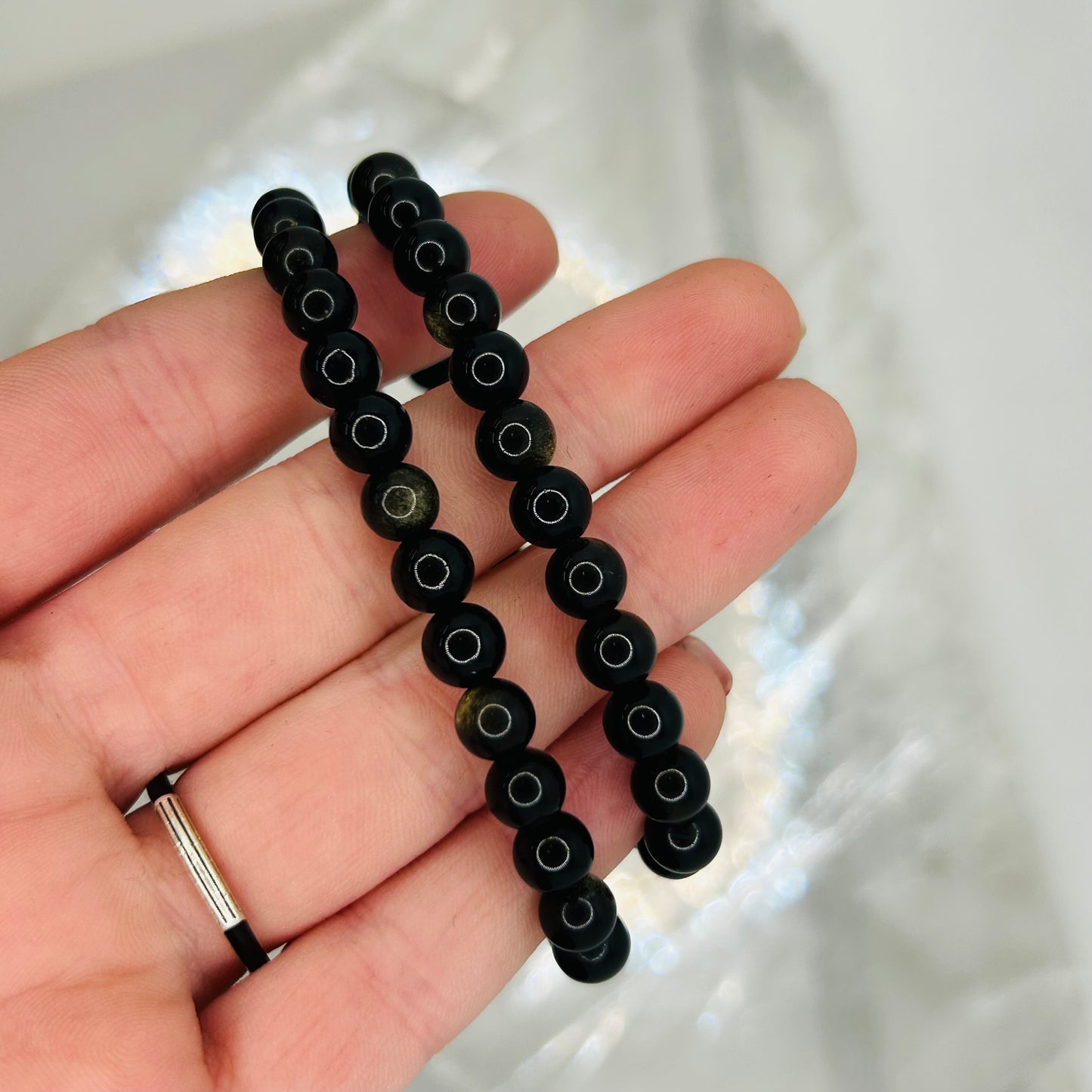 Gold Sheen Obsidian 6mm Bracelet