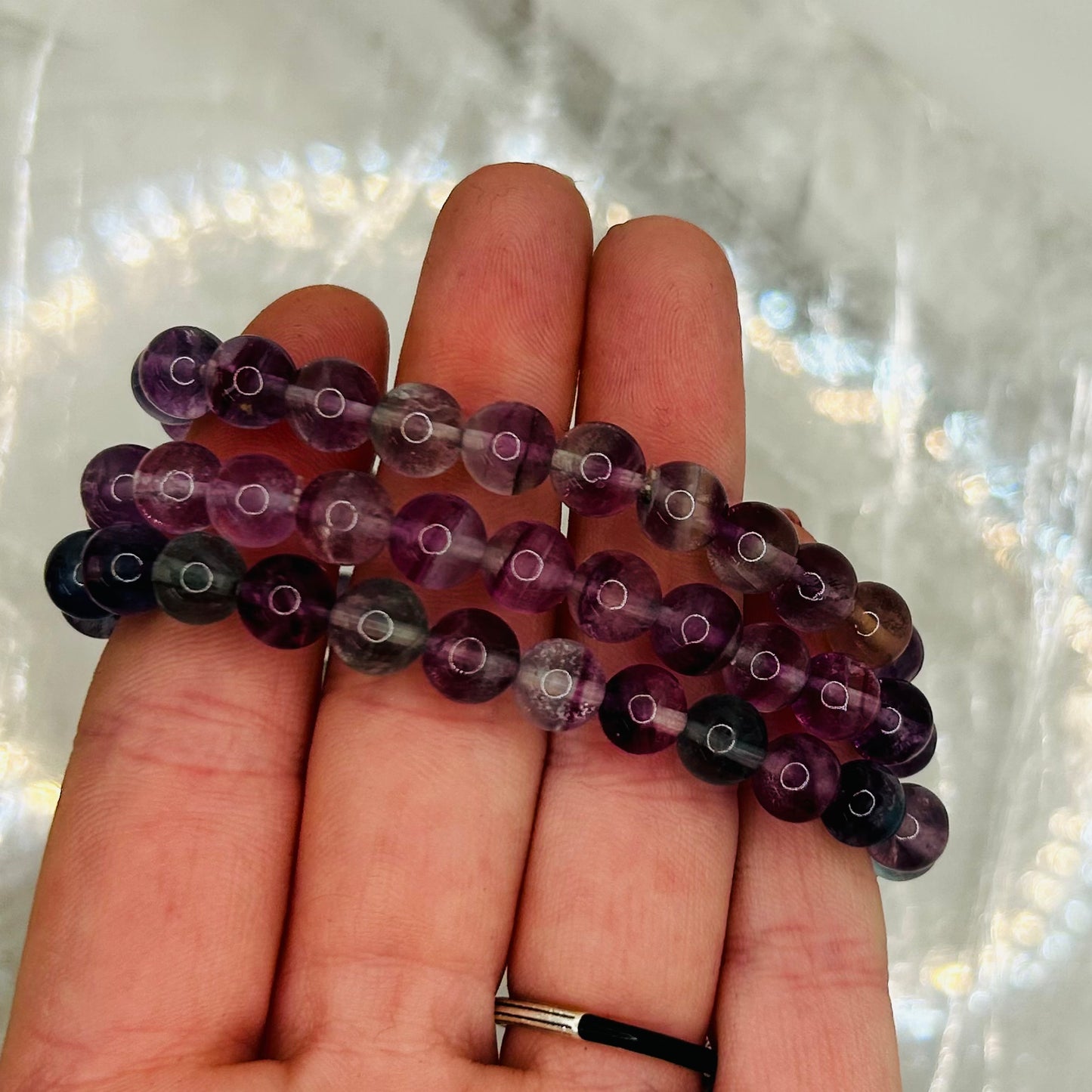 Banned Purple Fluorite 6mm High Grade Bracelet