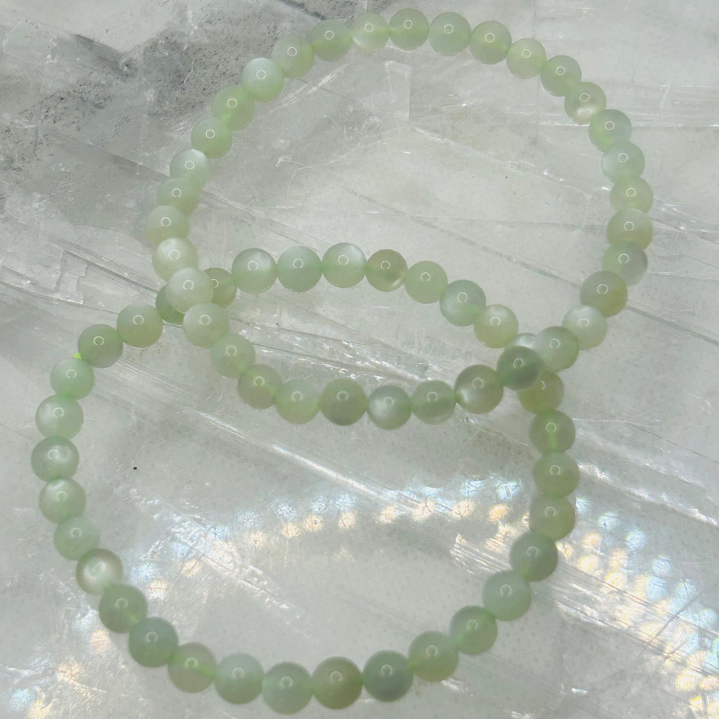 Green Moonstone 6mm Bracelet