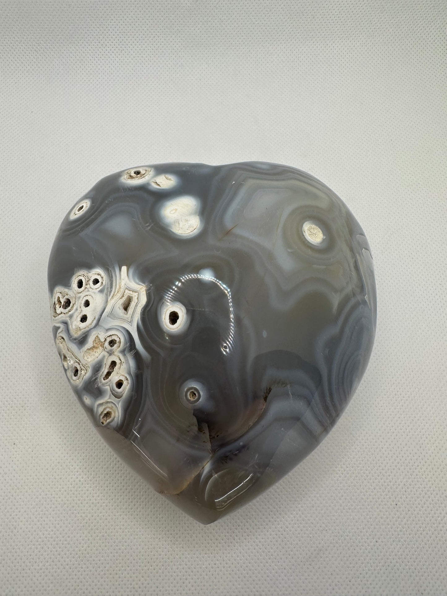 Orca Agate Heart
