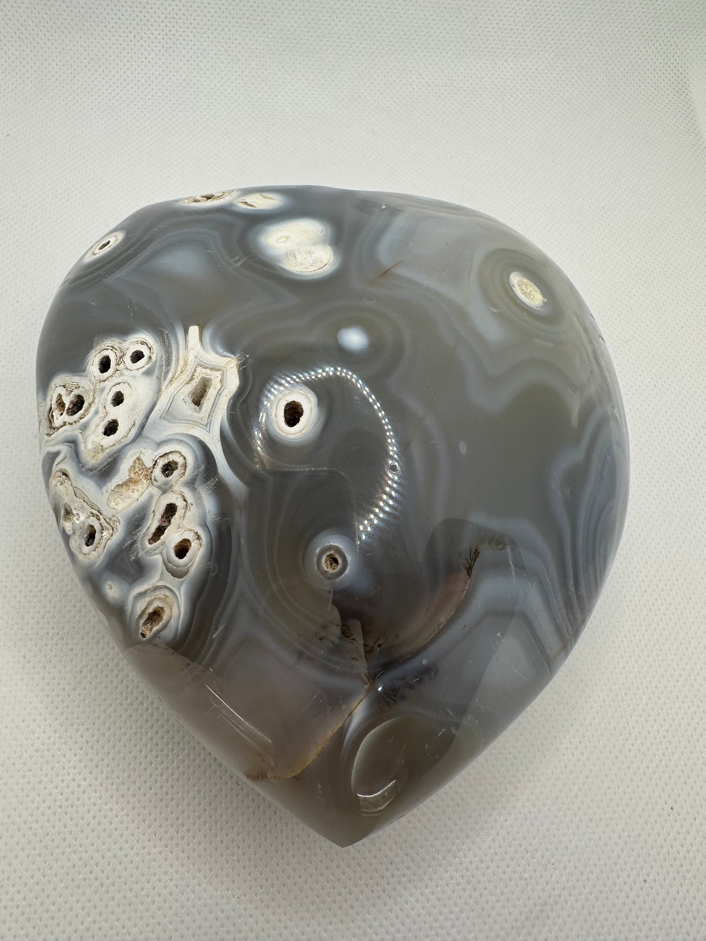 Orca Agate Heart