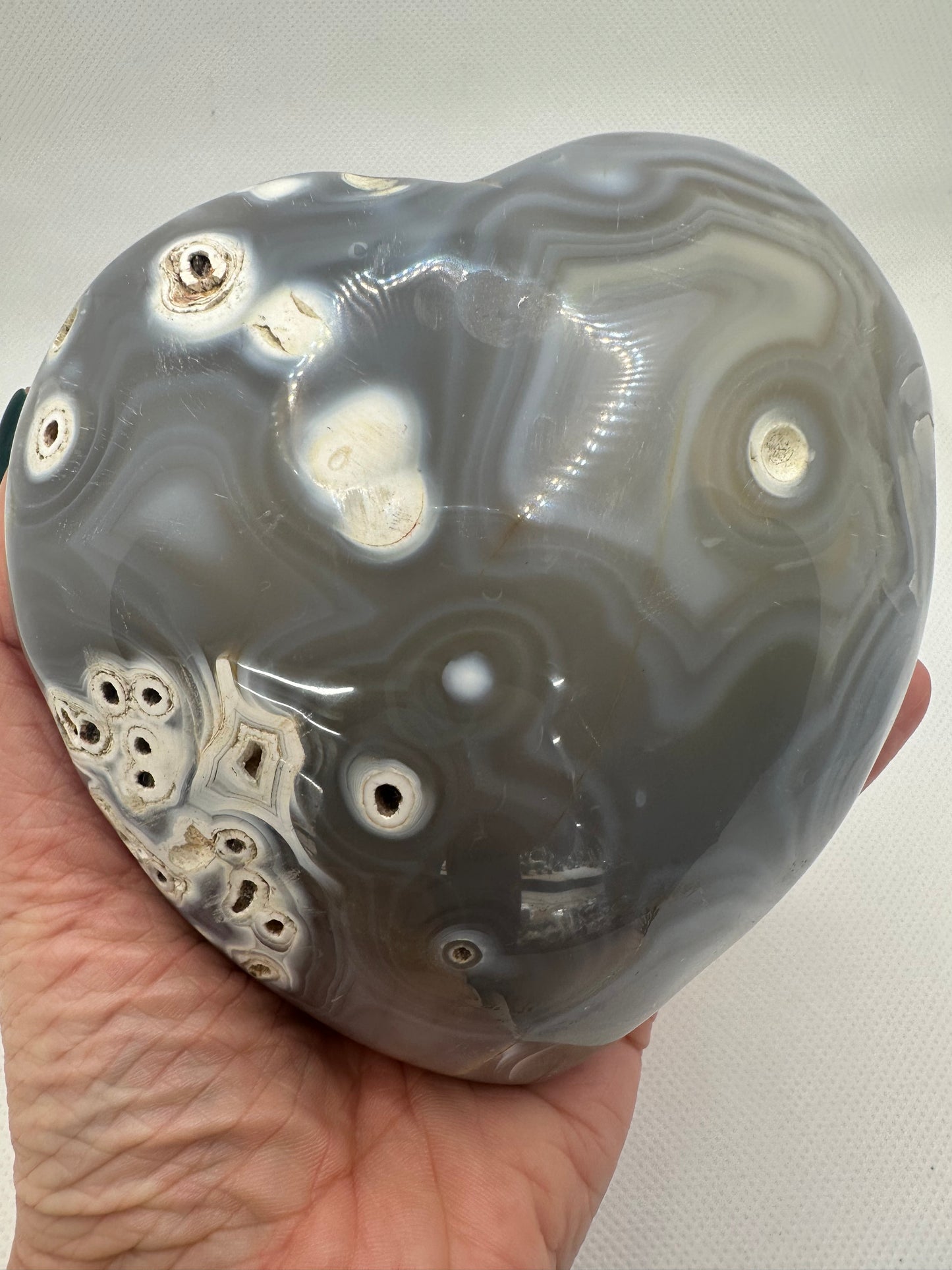 Orca Agate Heart