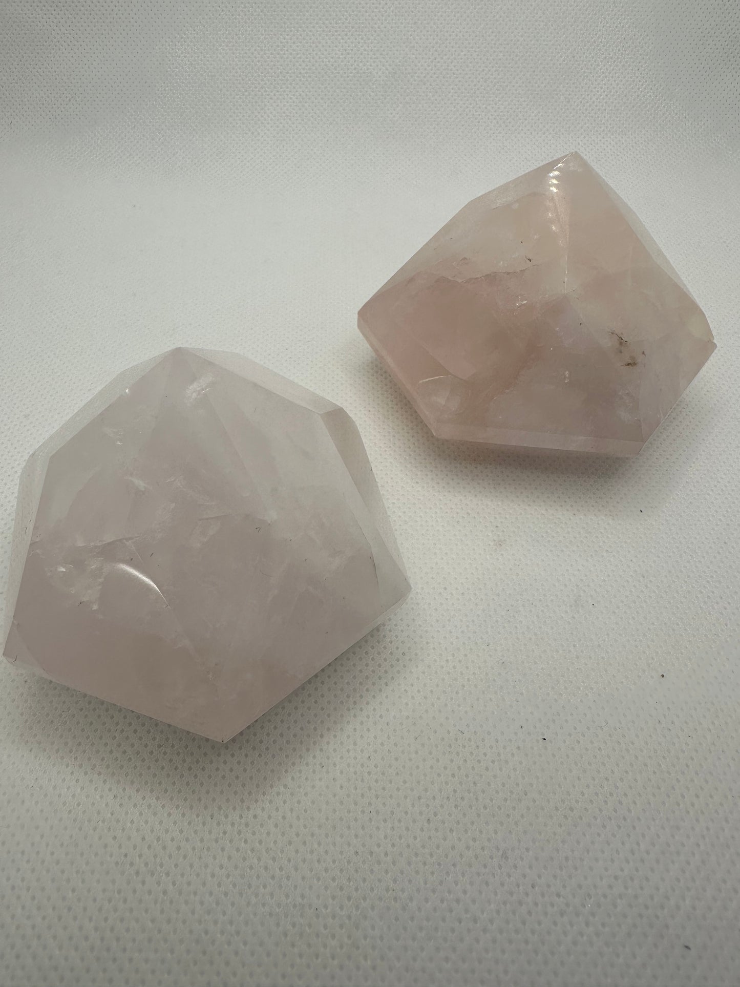 Rose Quartz Dimond Carving
