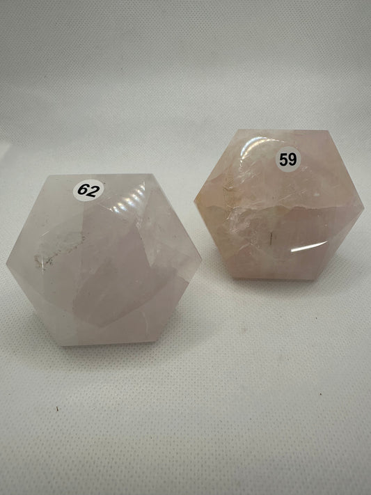 Rose Quartz Dimond Carving