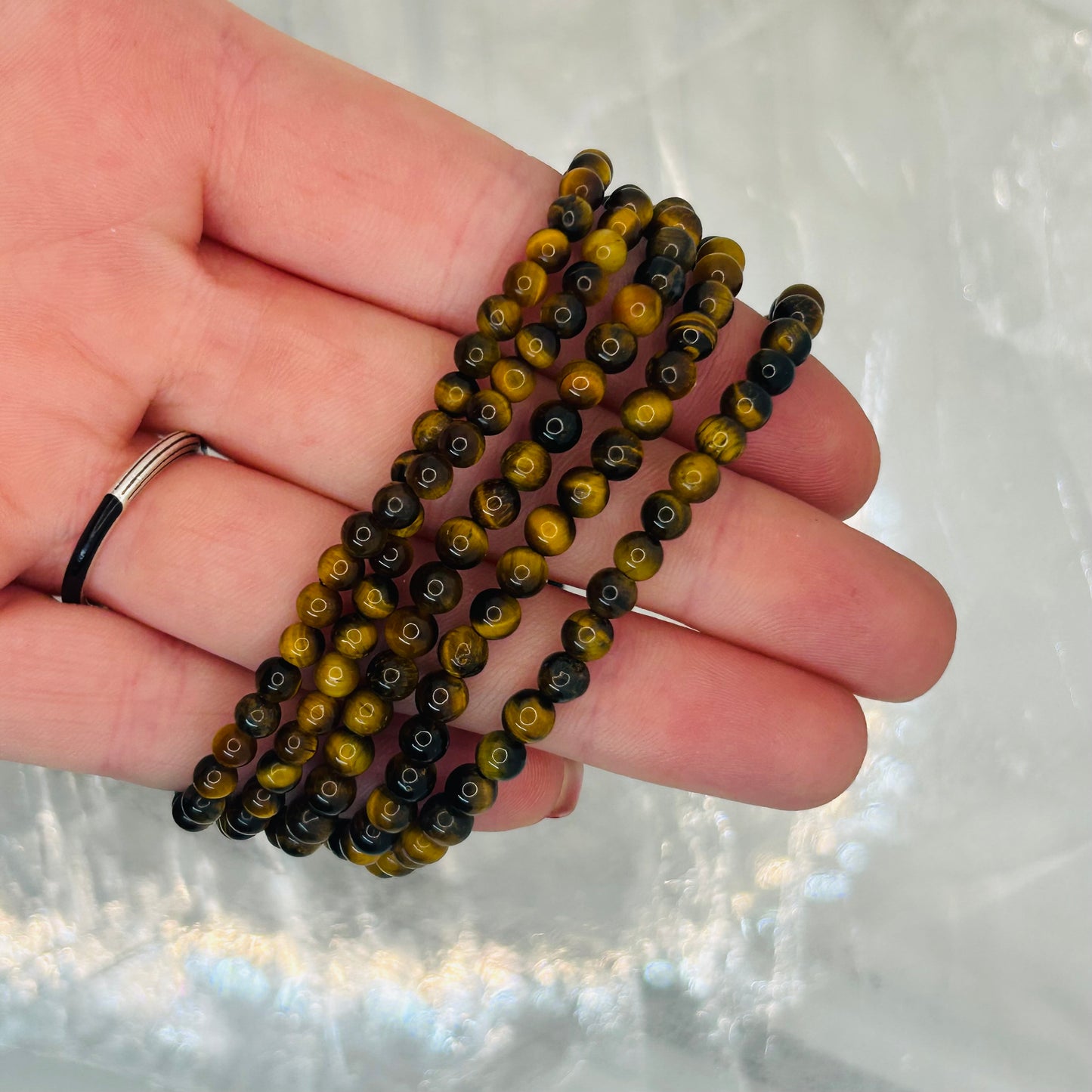 Tigers Eye, 4mm Bracelet