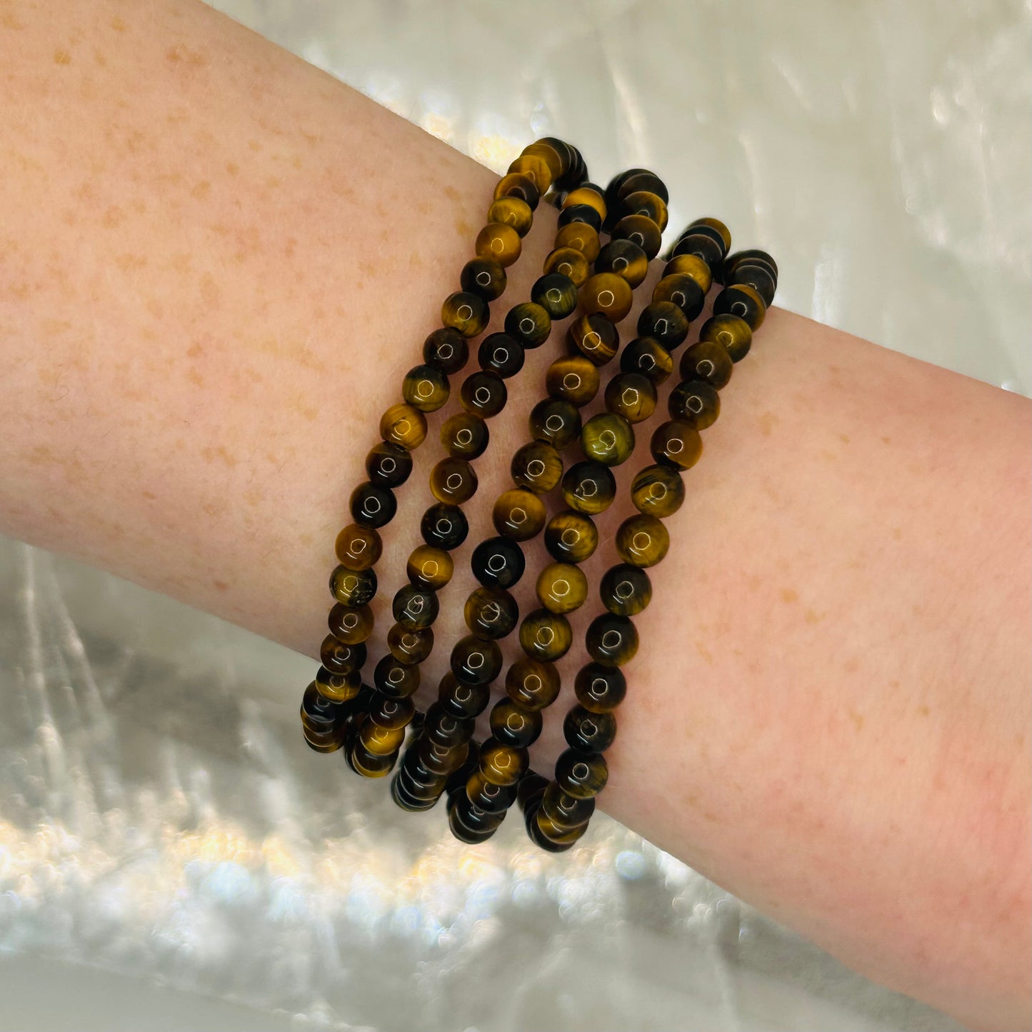 Tigers Eye, 4mm Bracelet
