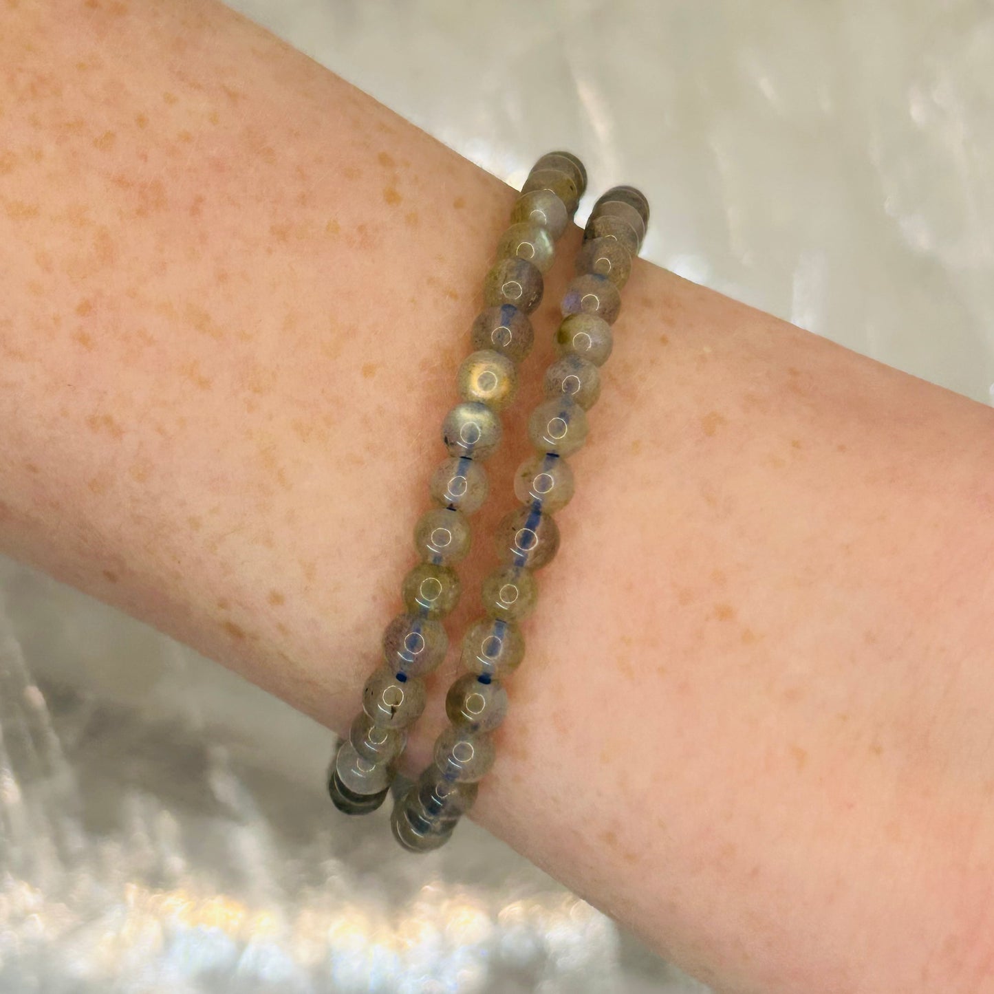 Grey MoonStone, 4mm Bracelet