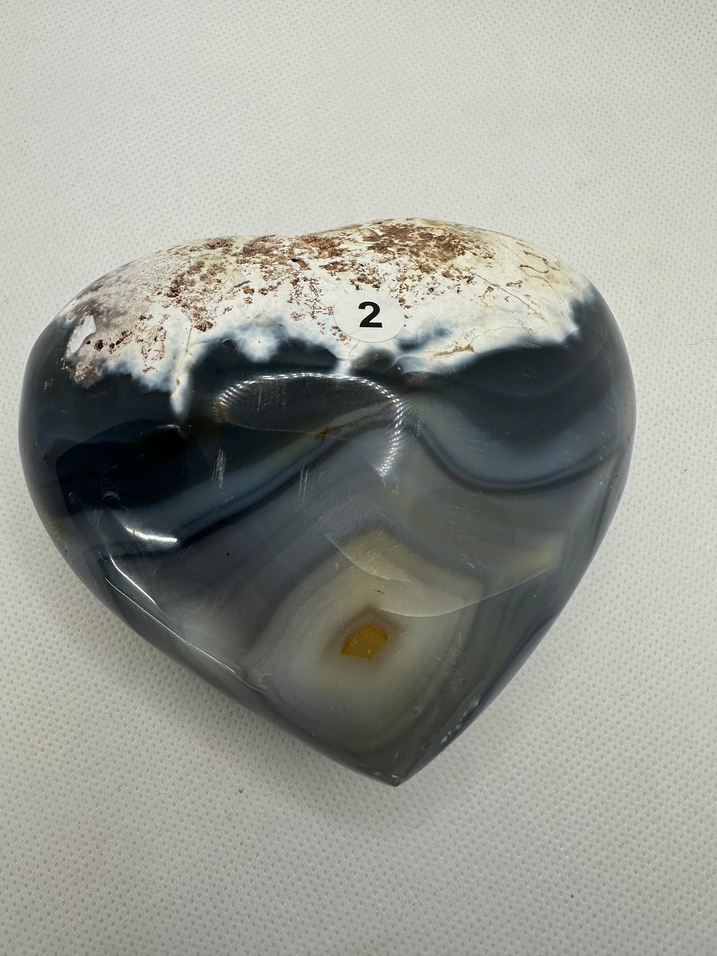 Orca Agate Heart