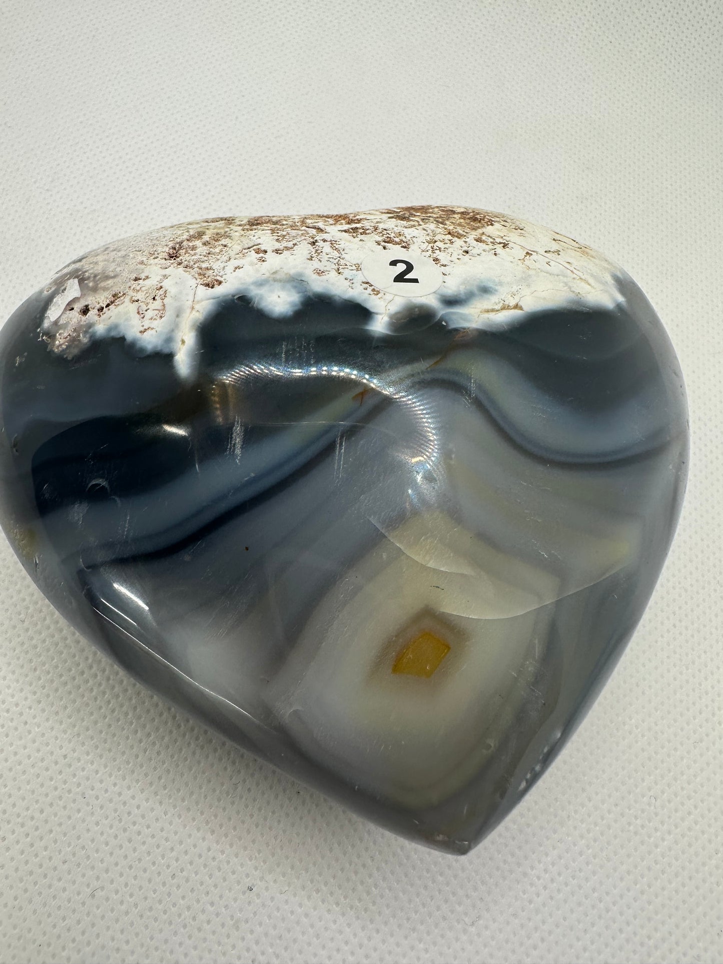 Orca Agate Heart