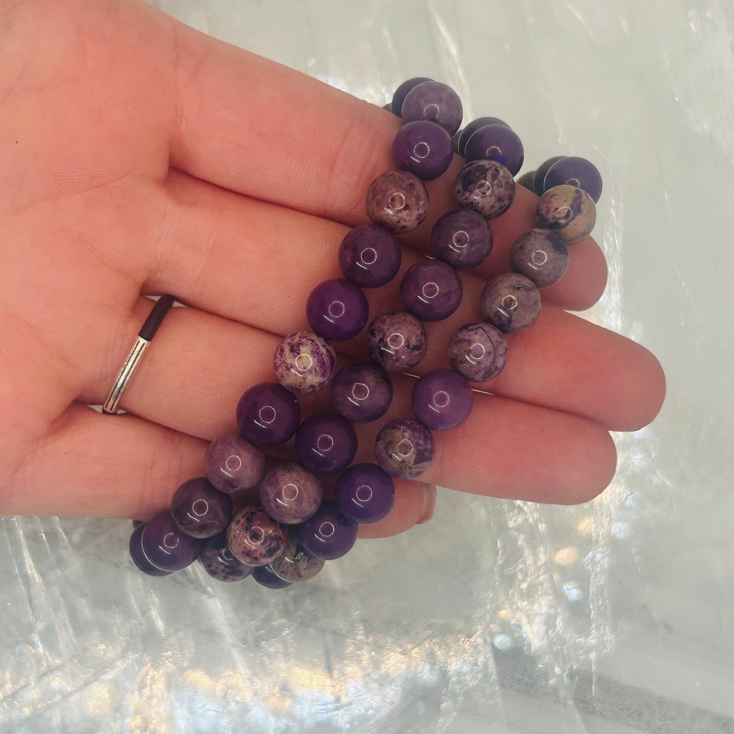 Phosphosiderite, 8mm Bracelet