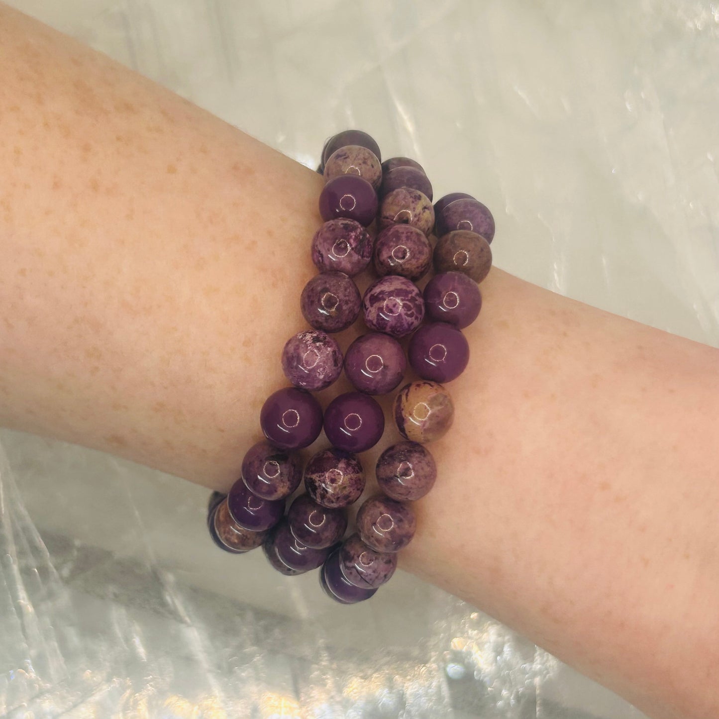 Phosphosiderite, 8mm Bracelet