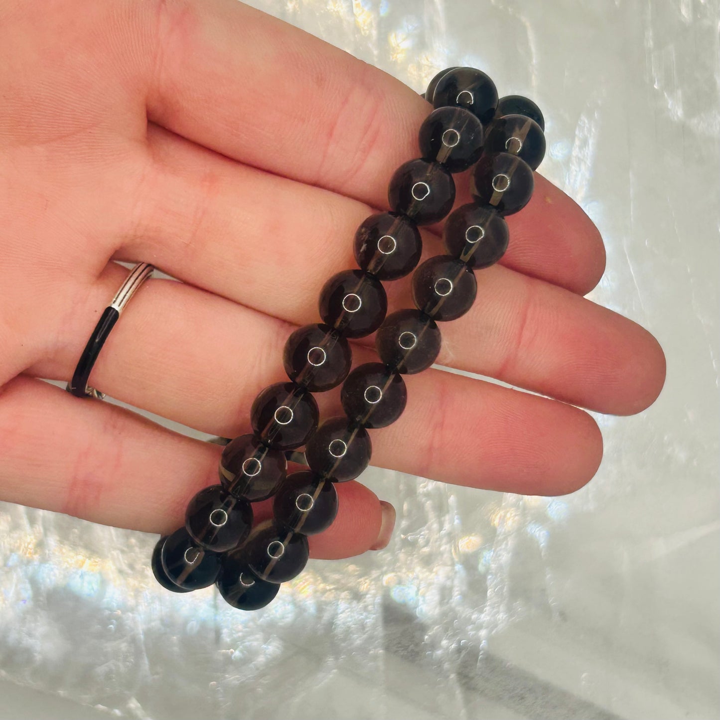 Smokey Quartz, 8mm Bracelet