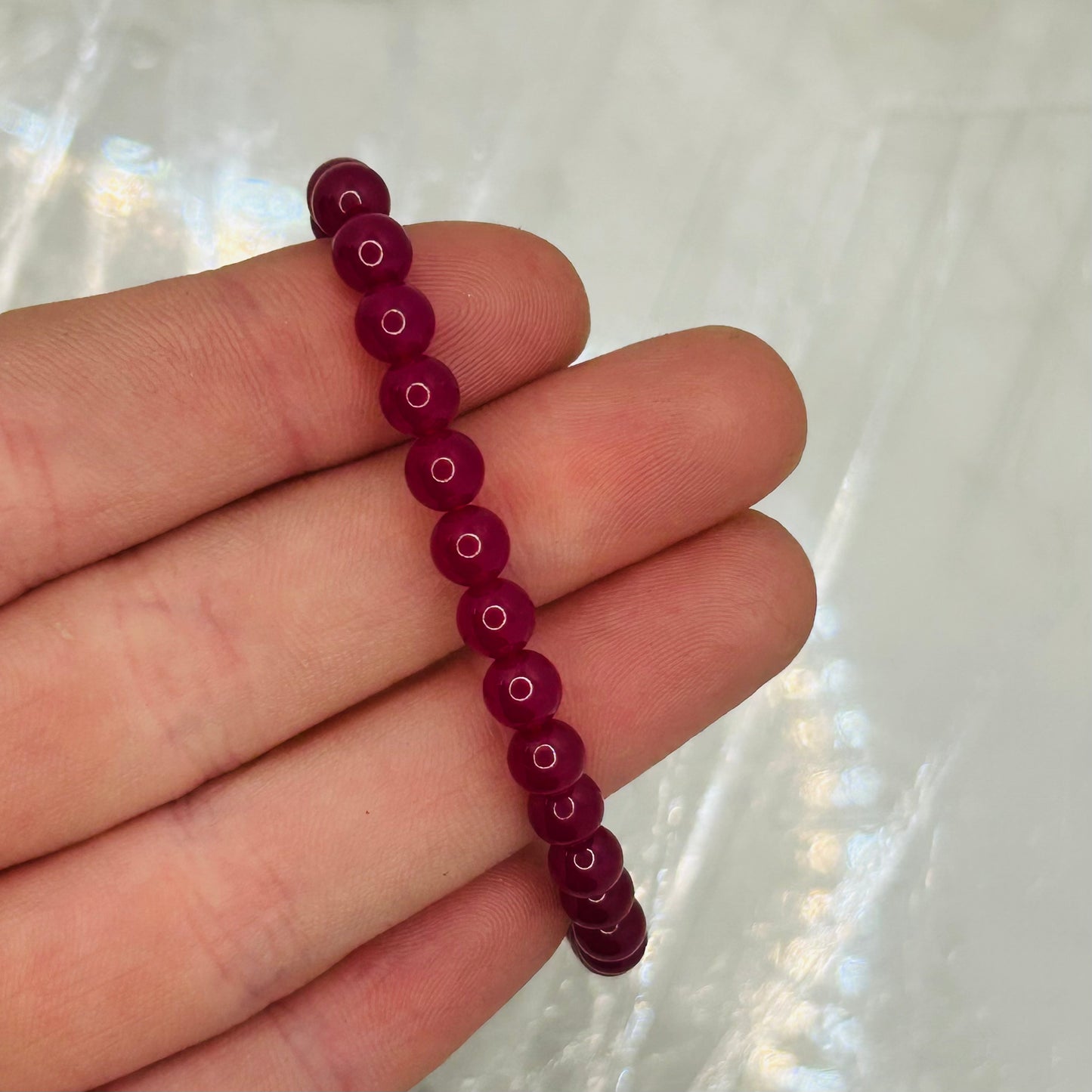 Ruby High Grade 6mm Bracelet