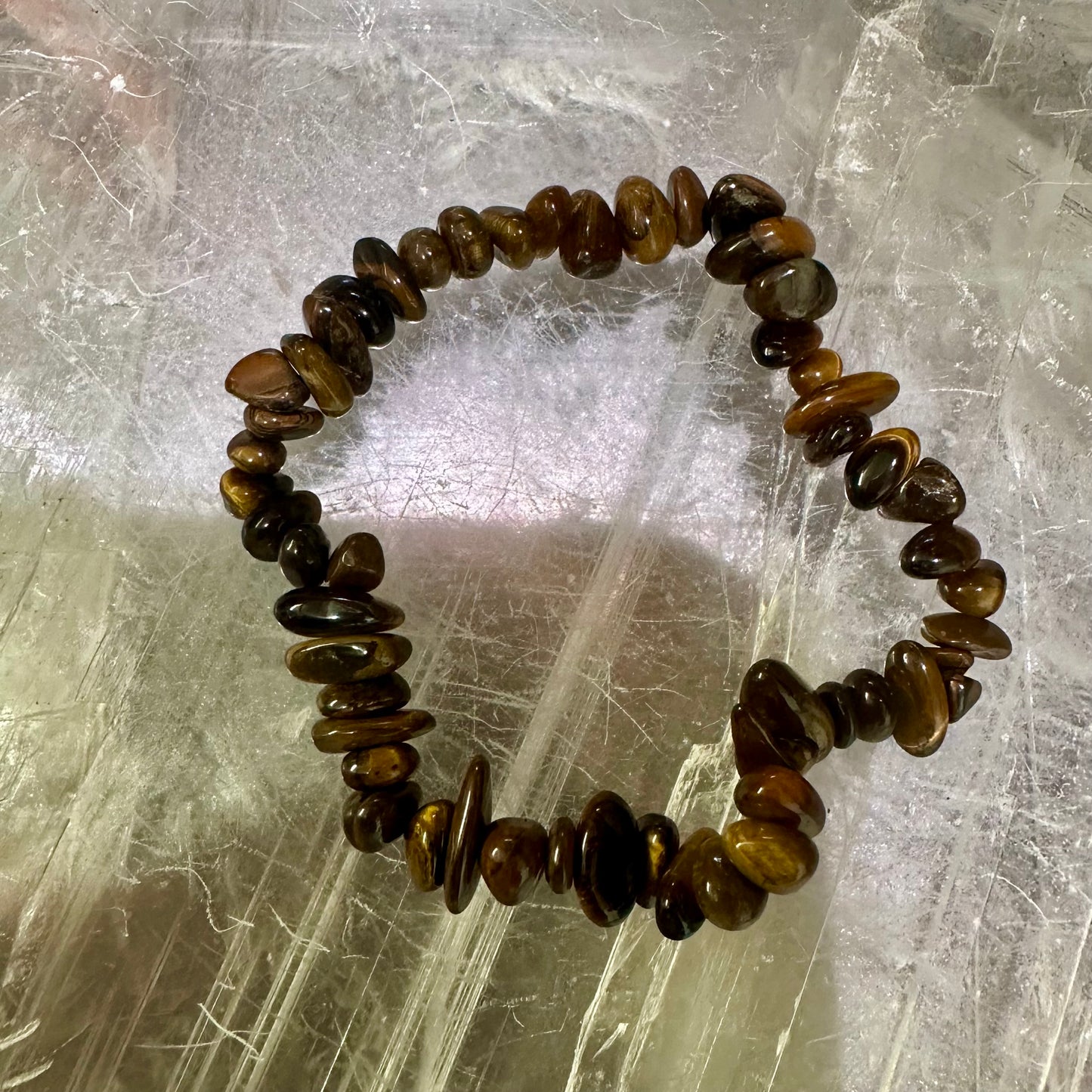 Tigers Eye Chipped Bracletes