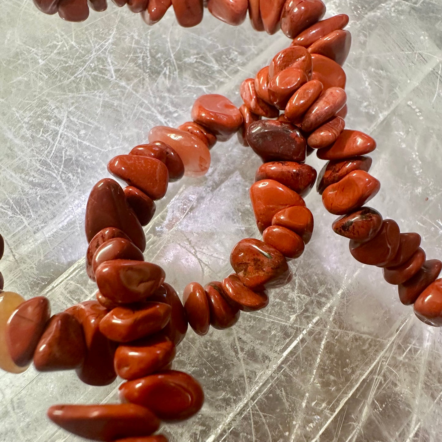 Red Jasper Chipped Bracelets