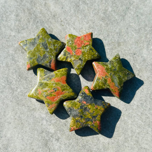 Unakite Star Carving