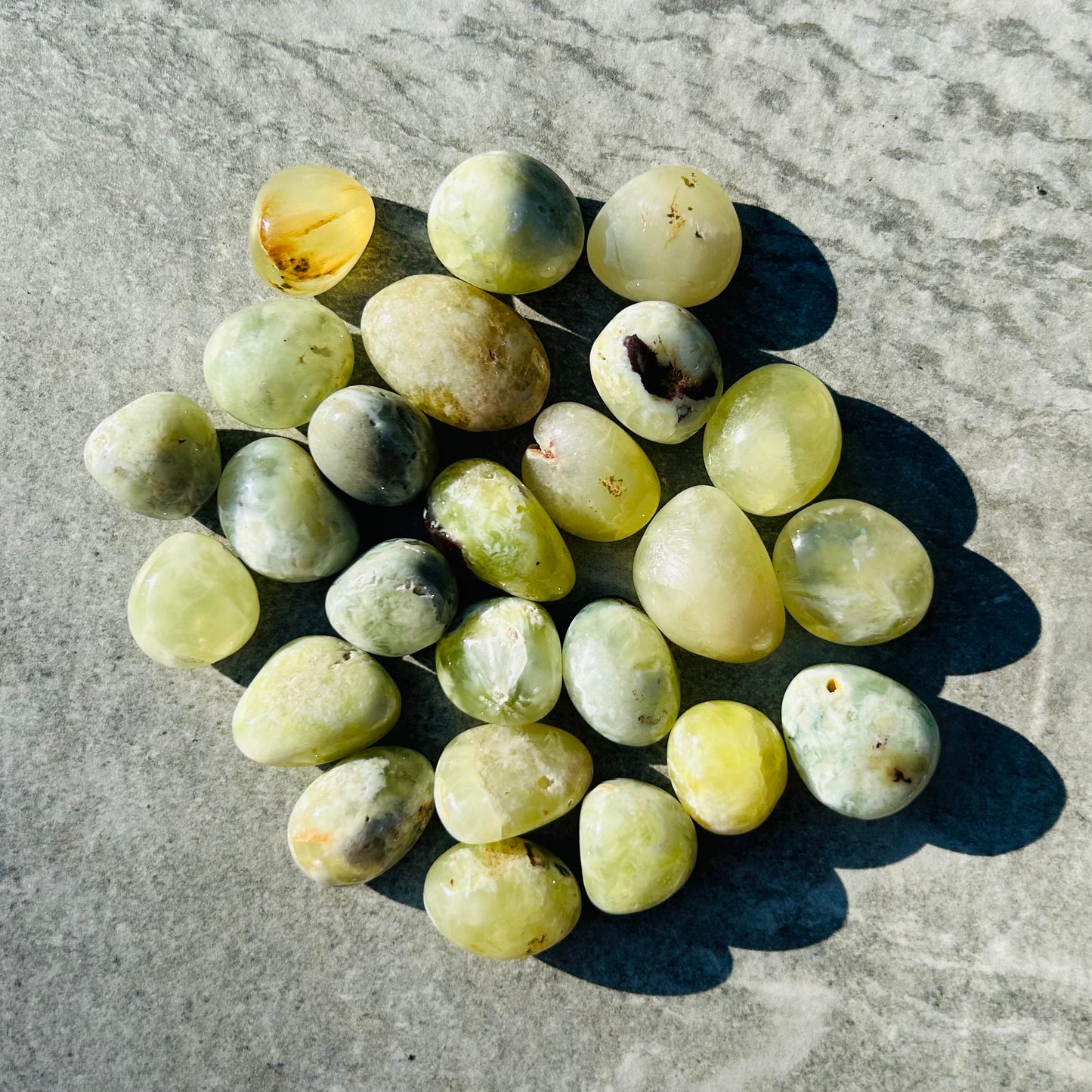 Golden Prehnite Tumbles