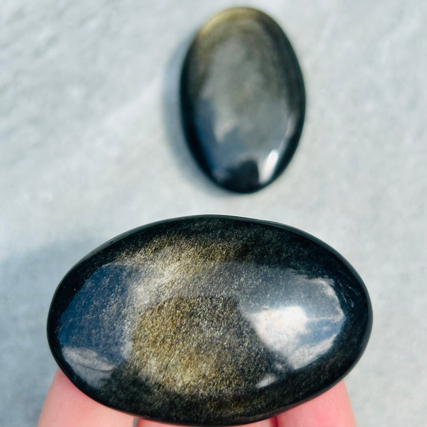 Gold Sheen Obsidian Palmstone