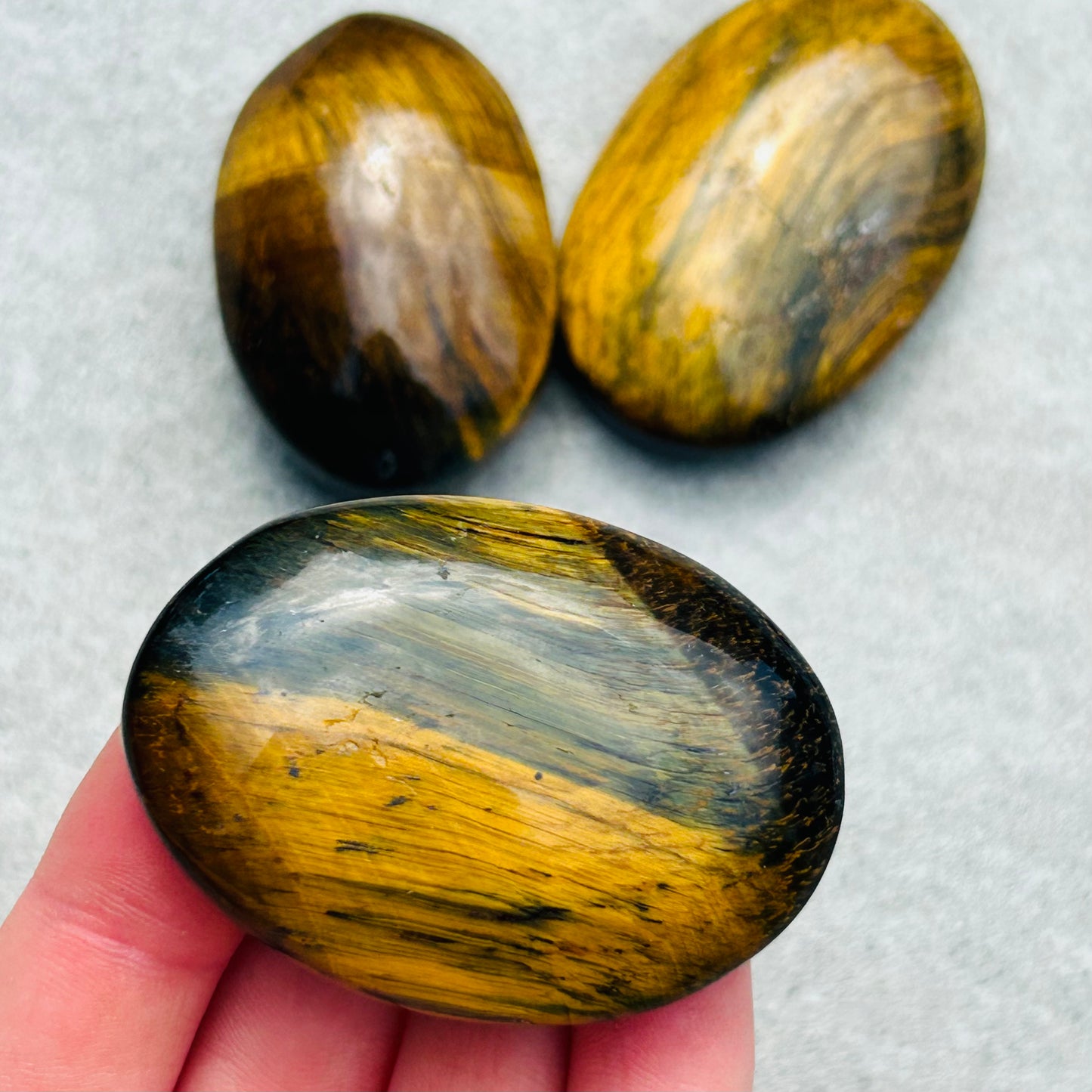 Blue Tigers Eye Palmstone