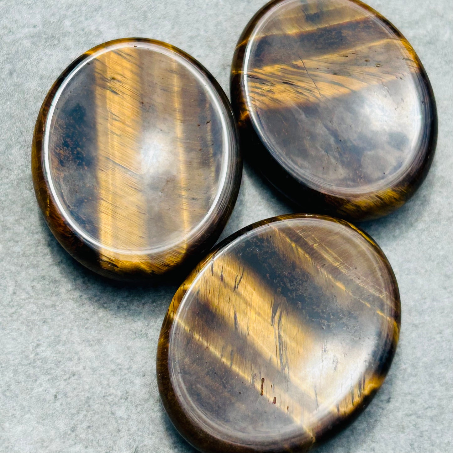 Tigers Eye Oval Worry Stone