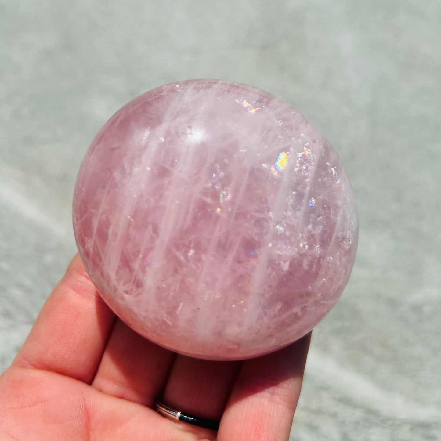 Large Rose Quartz Palmstone