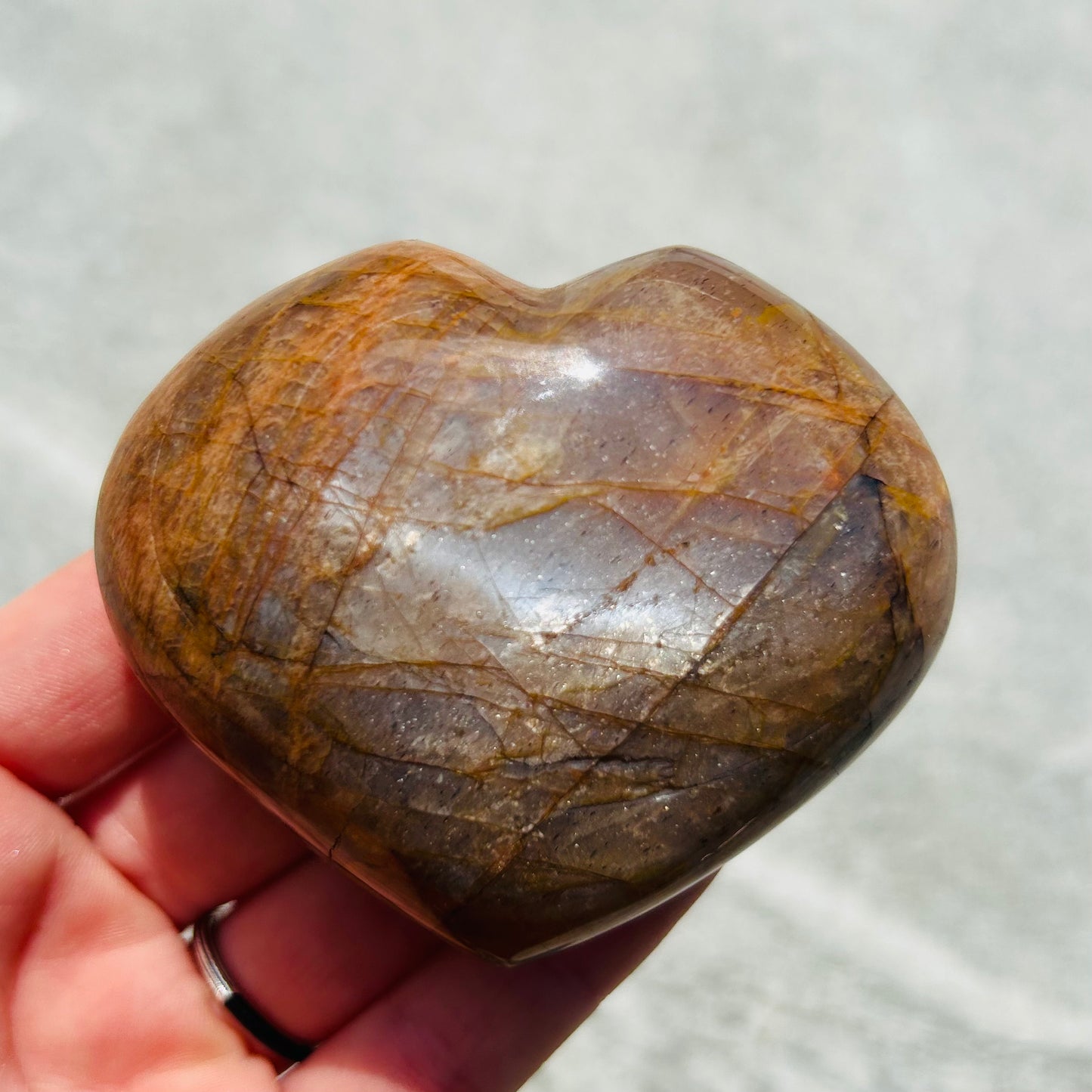Large Moonstone Heart