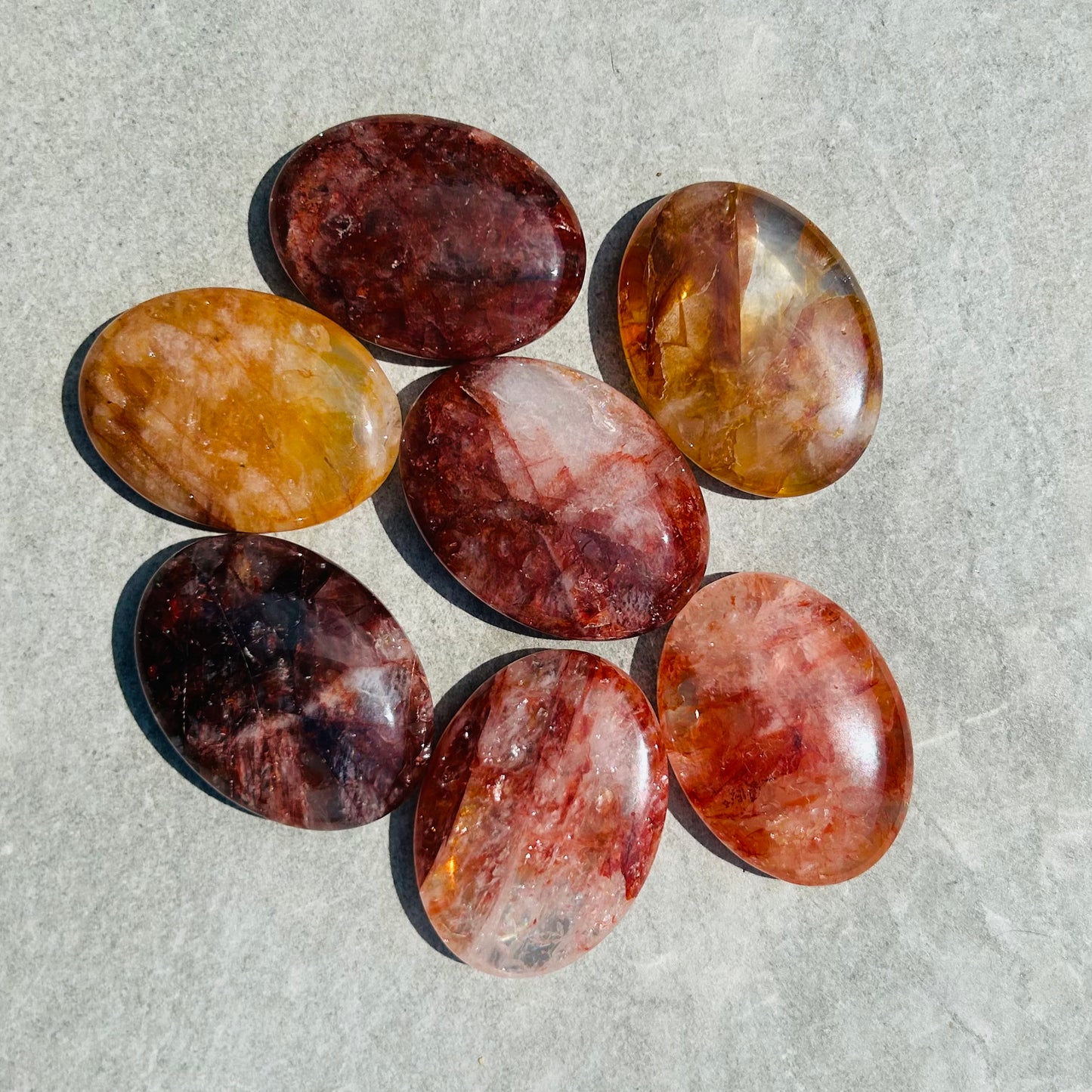Fire Quartz Palmstone