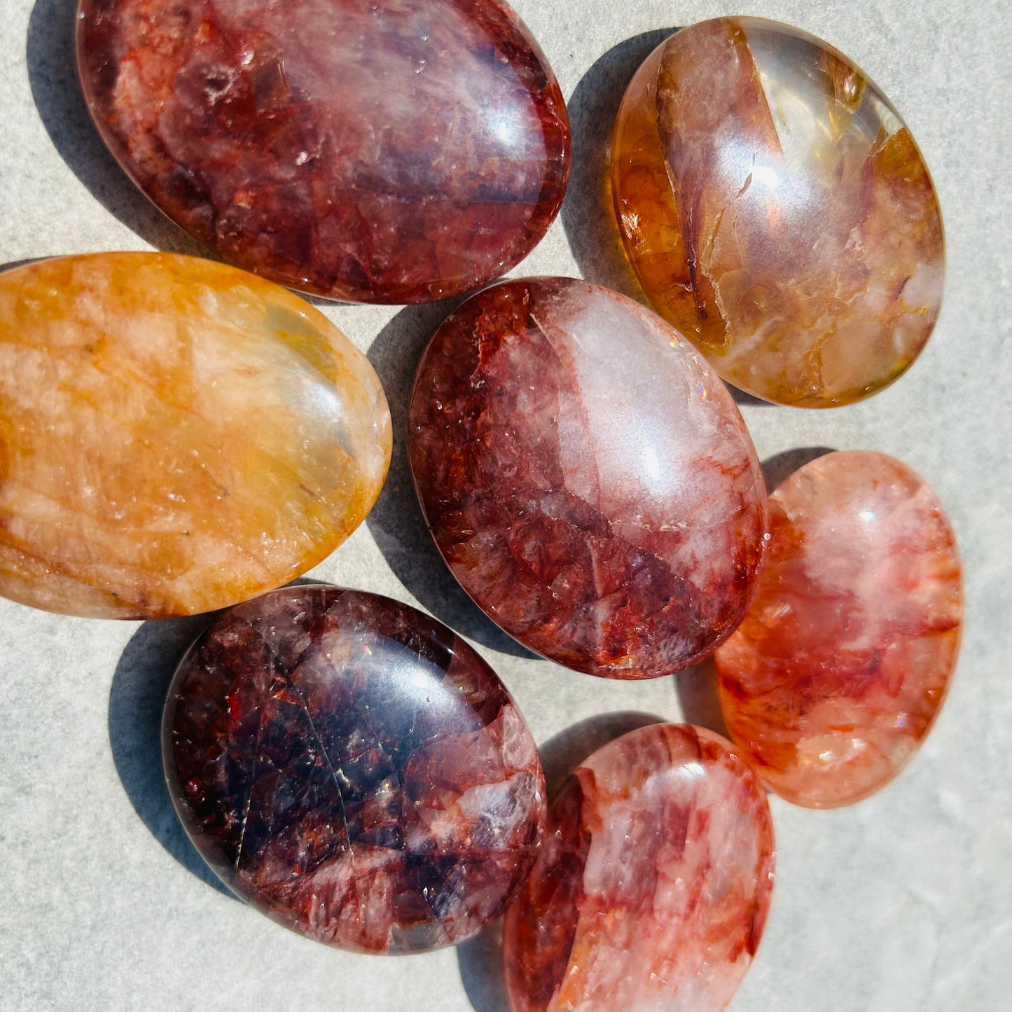 Fire Quartz Palmstone