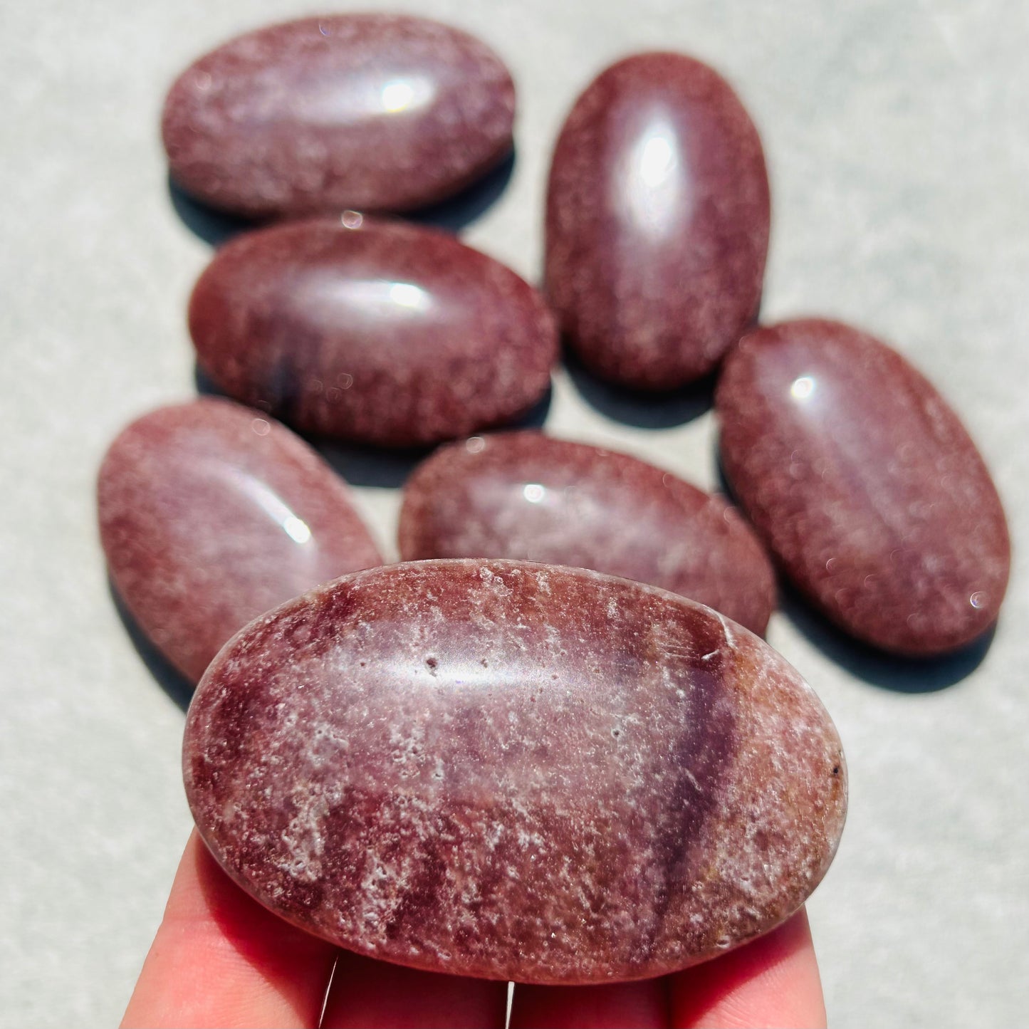 Strawberry Quartz Palmstone