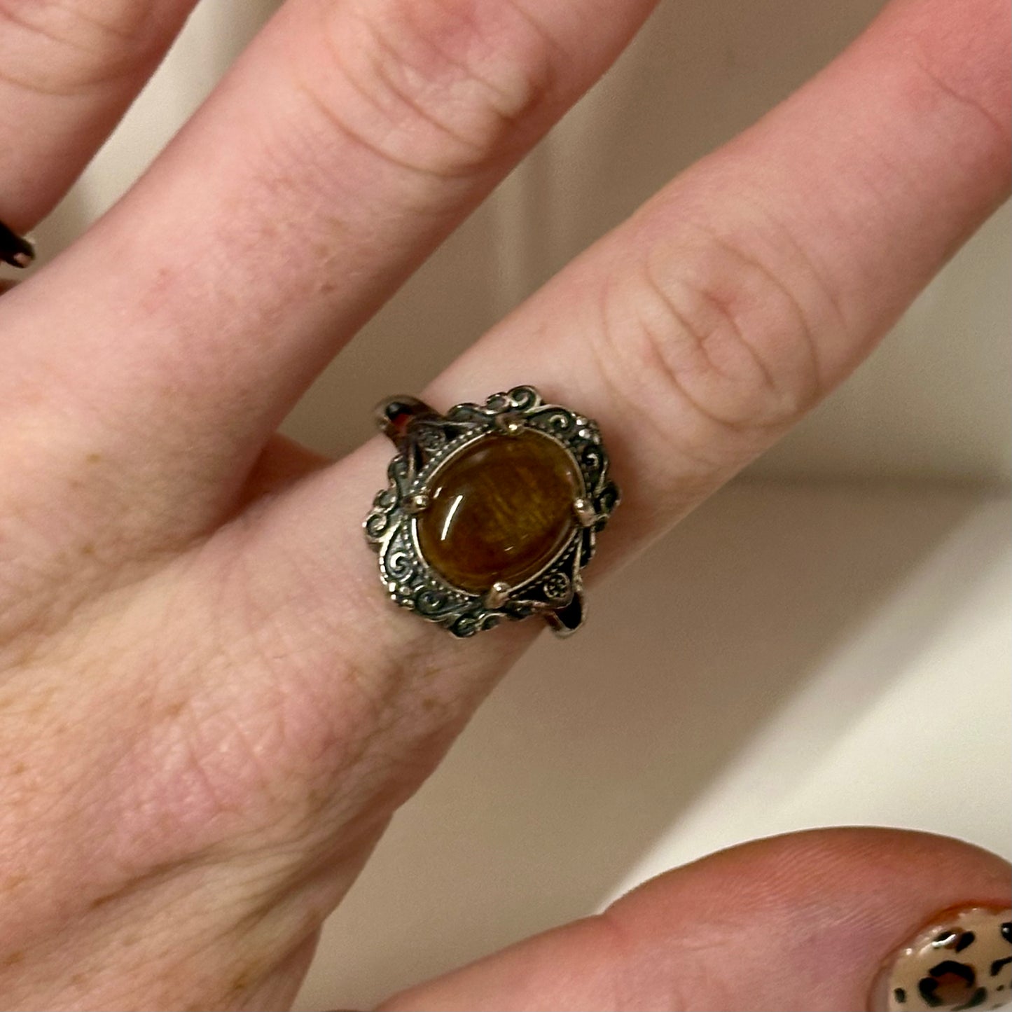 Skeleton Moonstone Ring