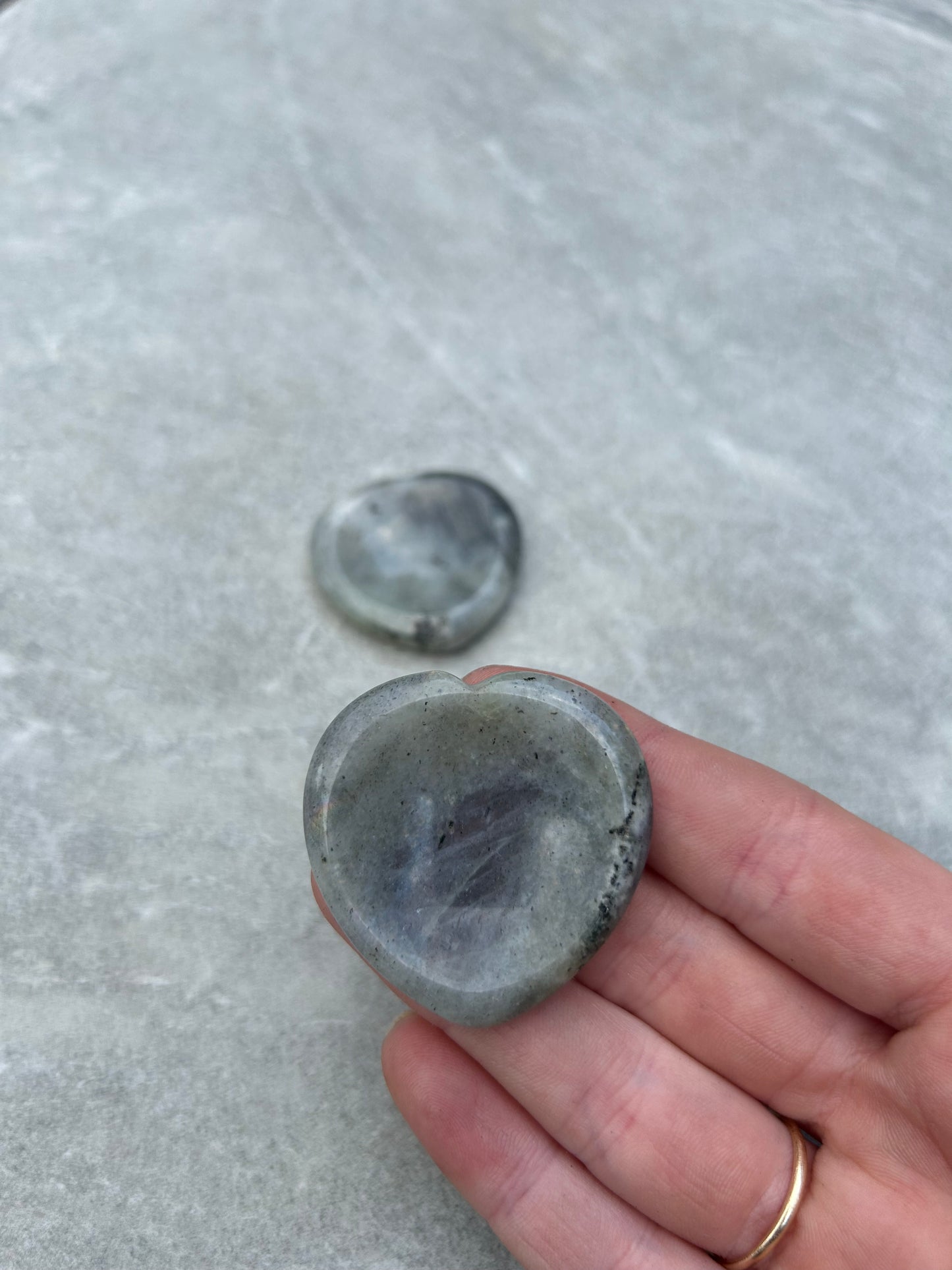Labradorite Heart Worry Stone