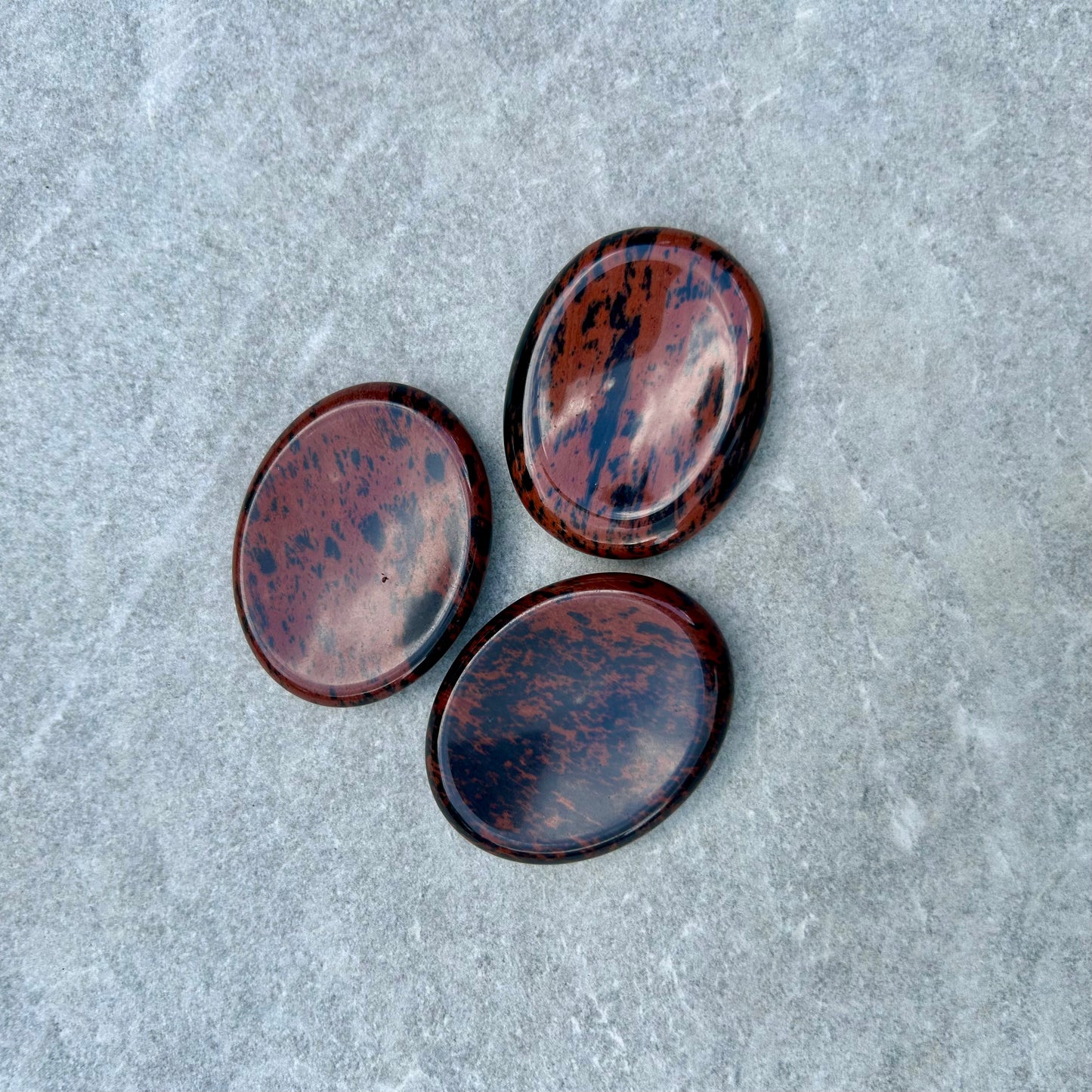 Mahogany Obsidian Oval Worry Stone
