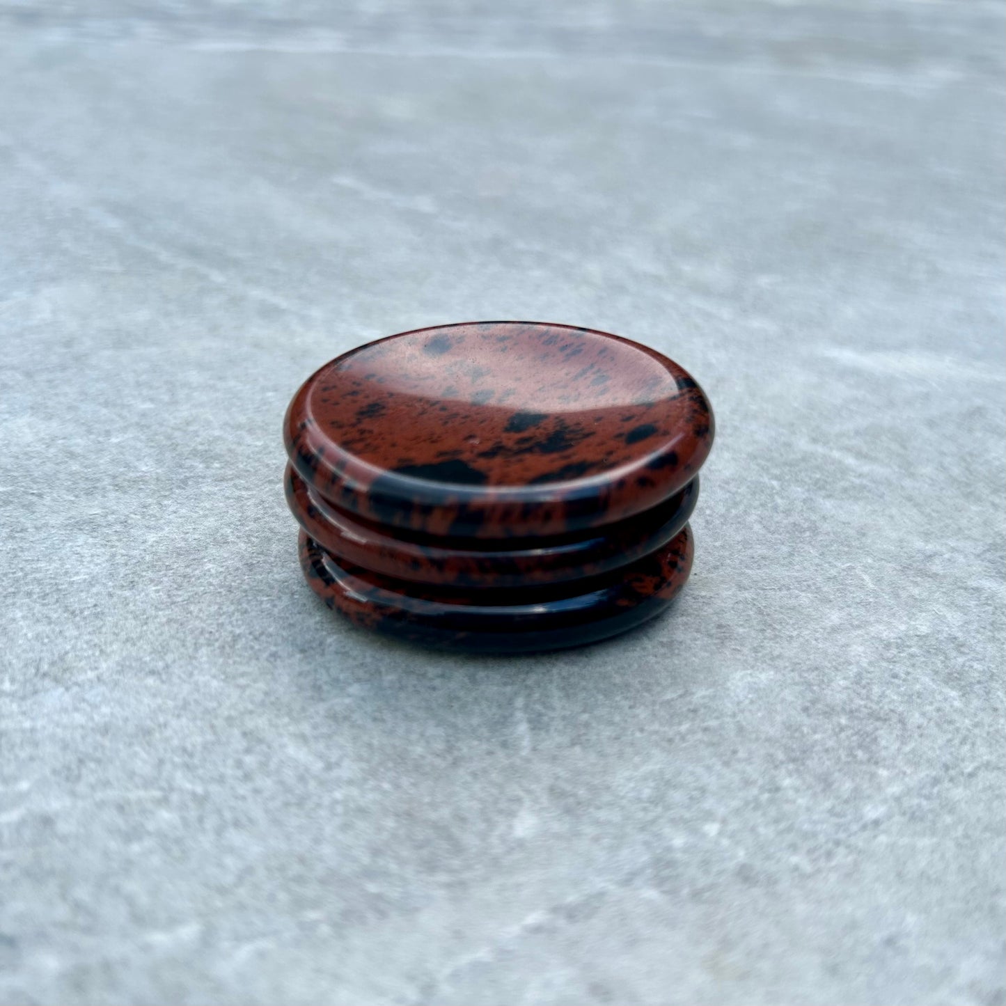 Mahogany Obsidian Oval Worry Stone