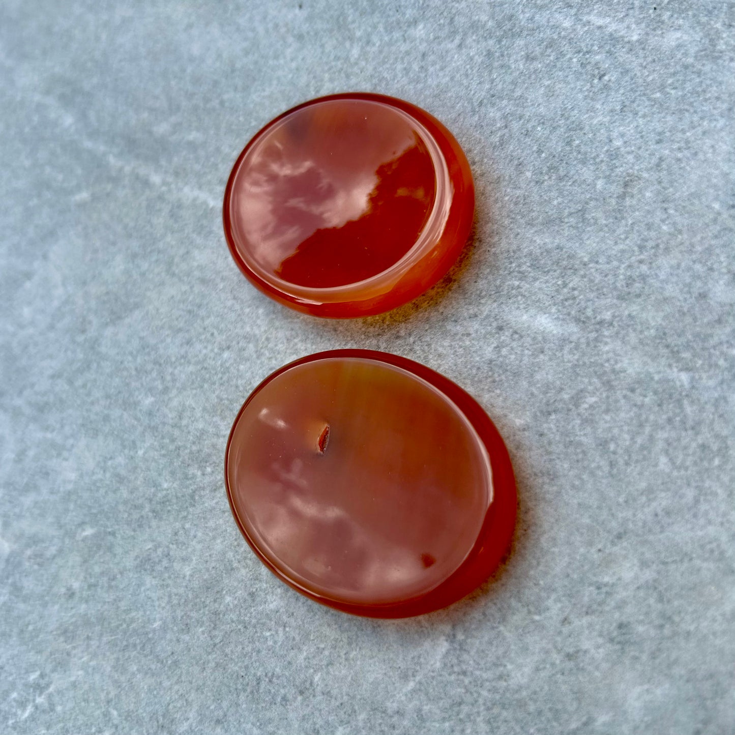 Carnelian Oval Worry Stone
