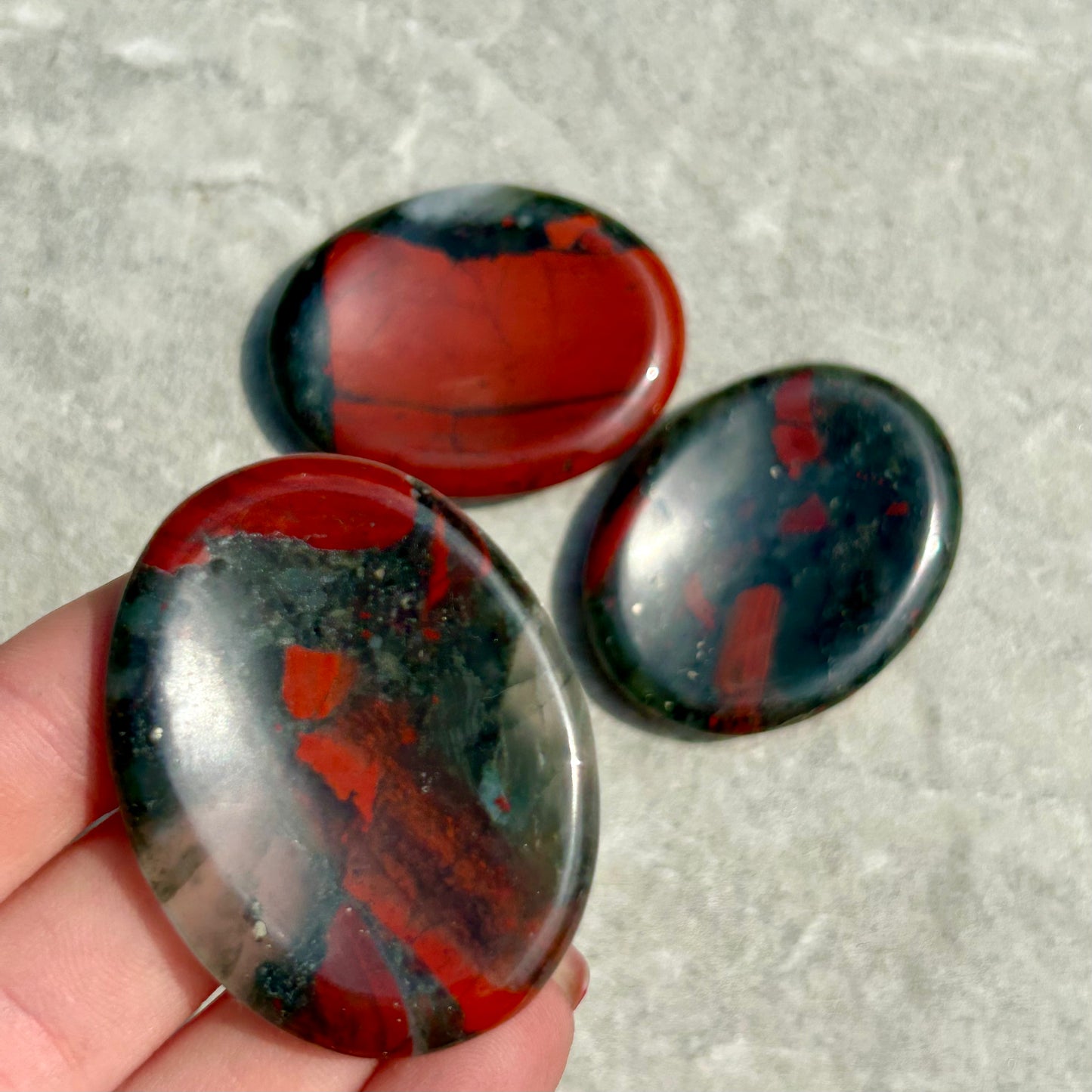 Dragon Blood Oval Worry Stone