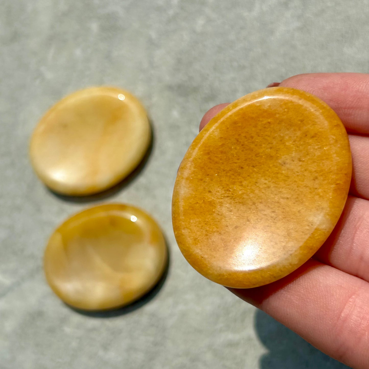 Yellow Aventurine Oval Worry Stone