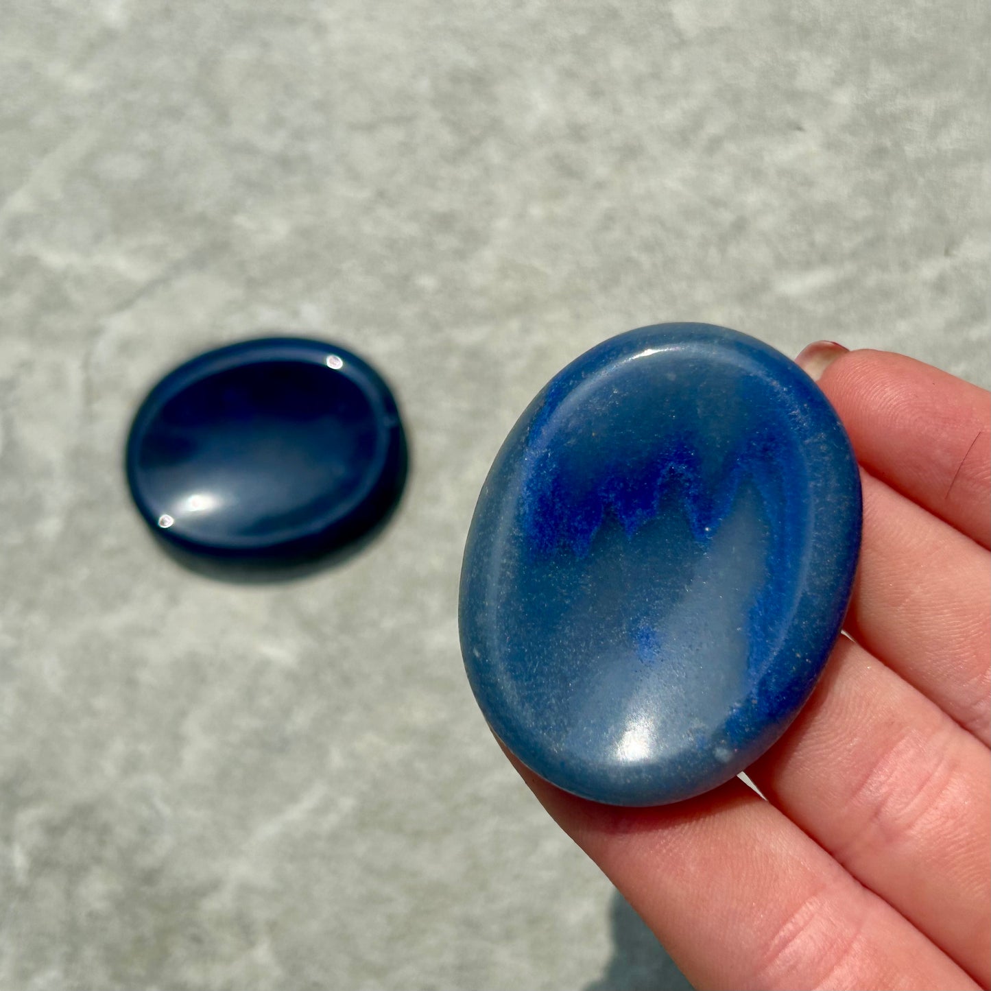 Blue Aventurine Oval Worry Stone