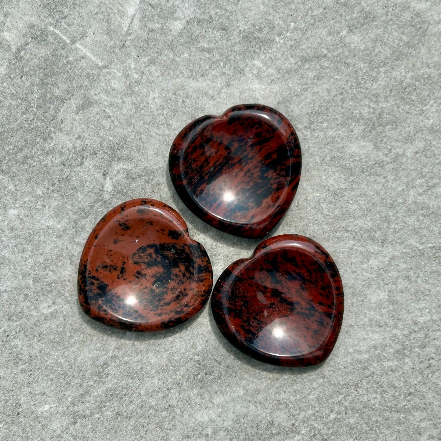 Mahogany Obsidian Heart Worry Stone