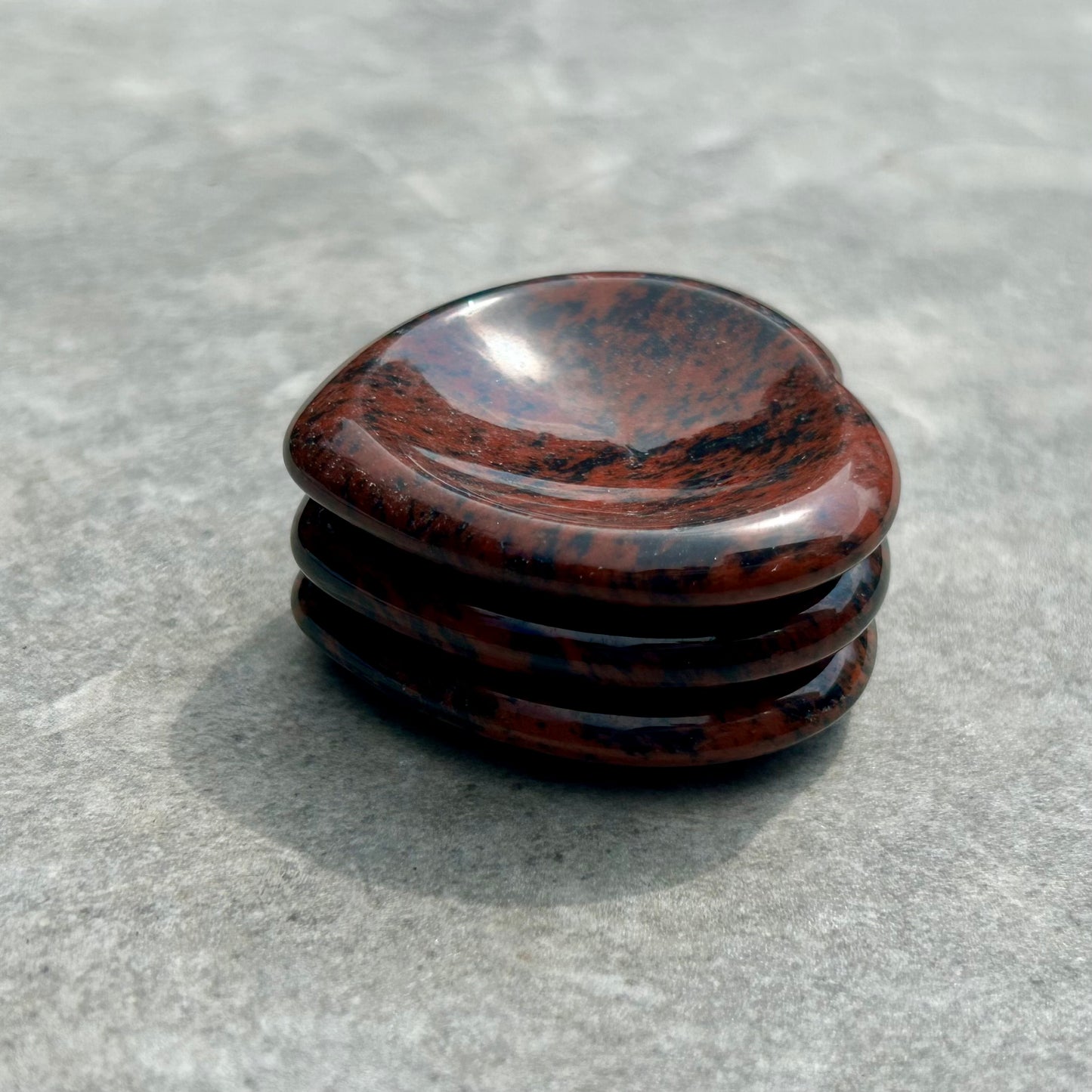 Mahogany Obsidian Heart Worry Stone