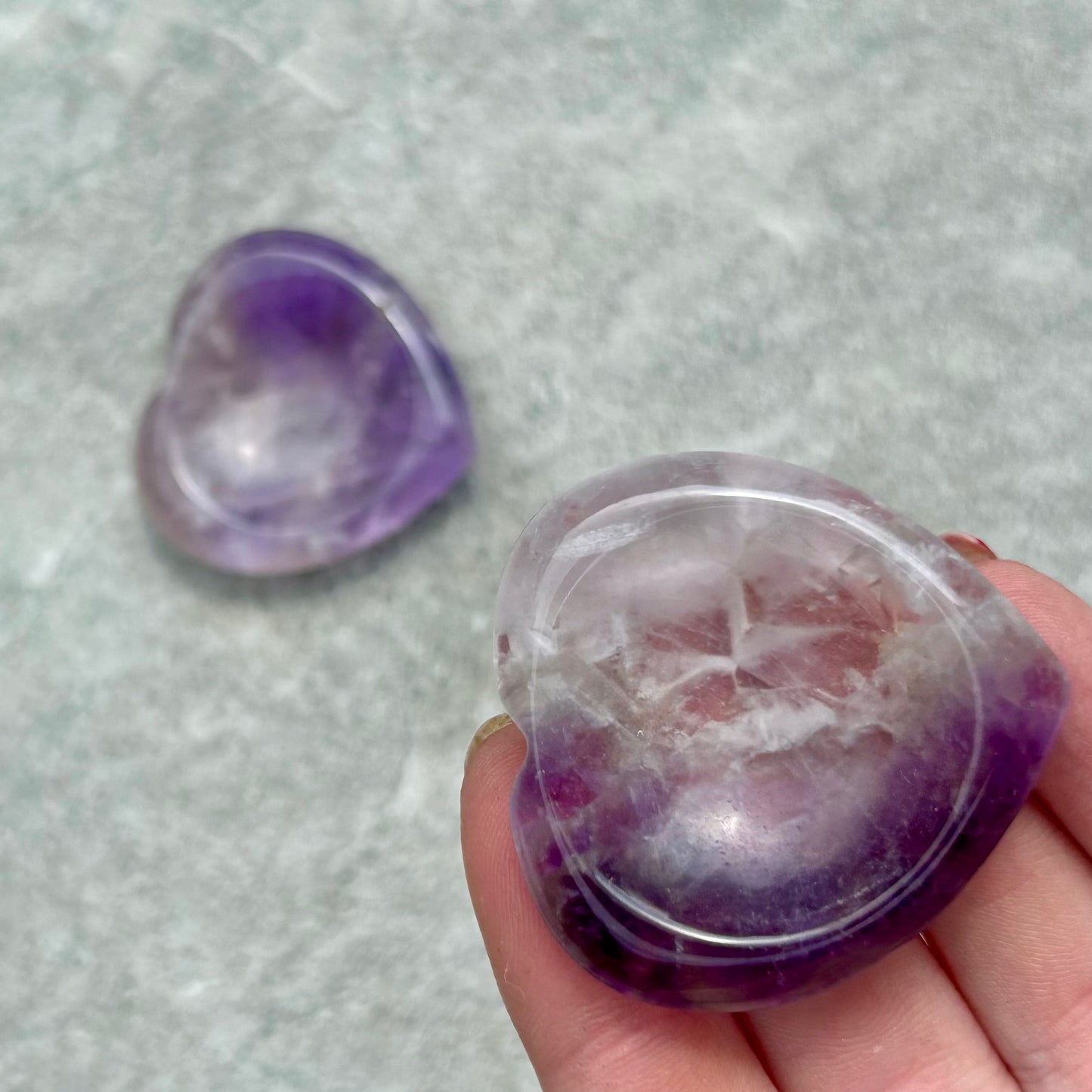 Dream Amethyst Heart Worry Stone