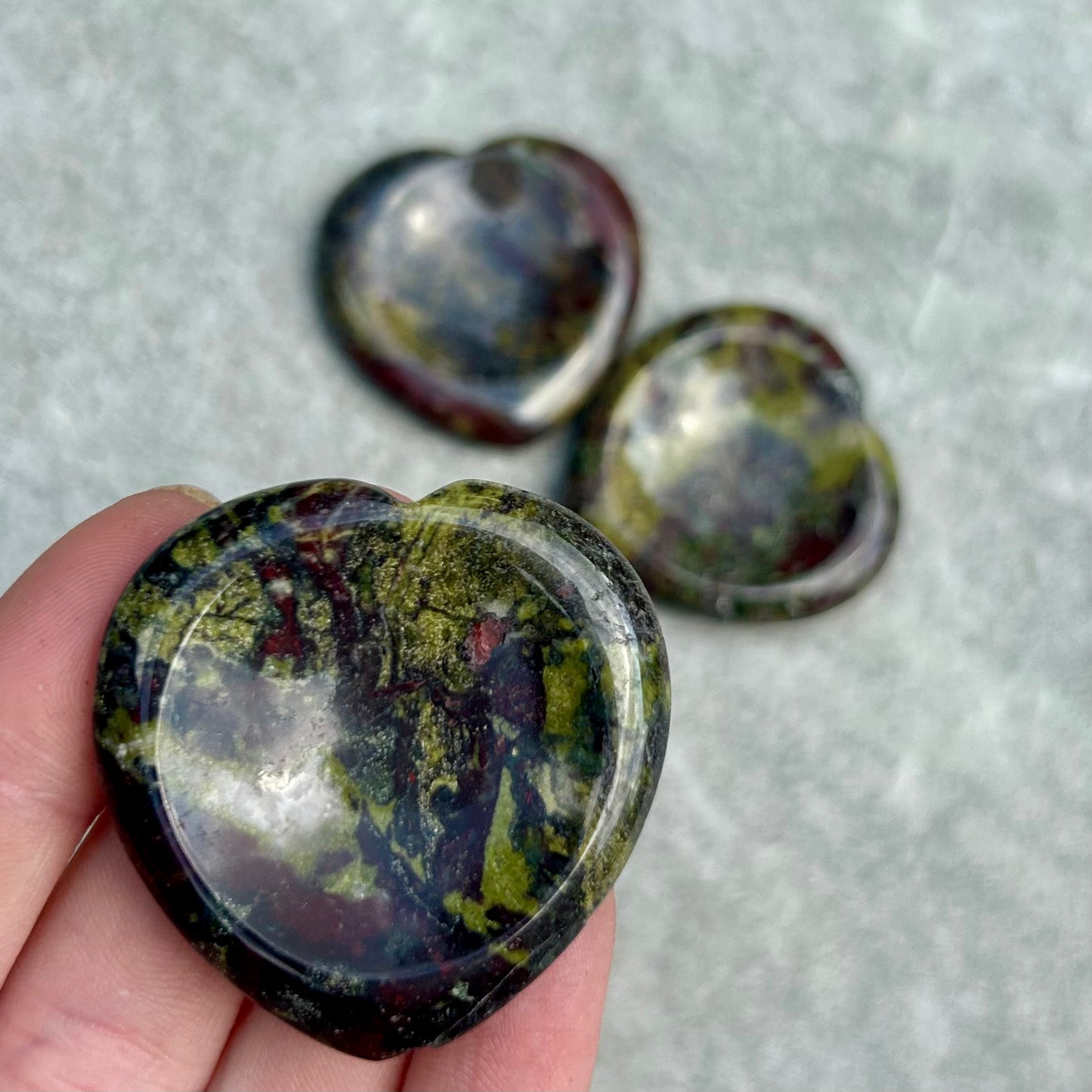 Dragons Blood Heart Worry Stone